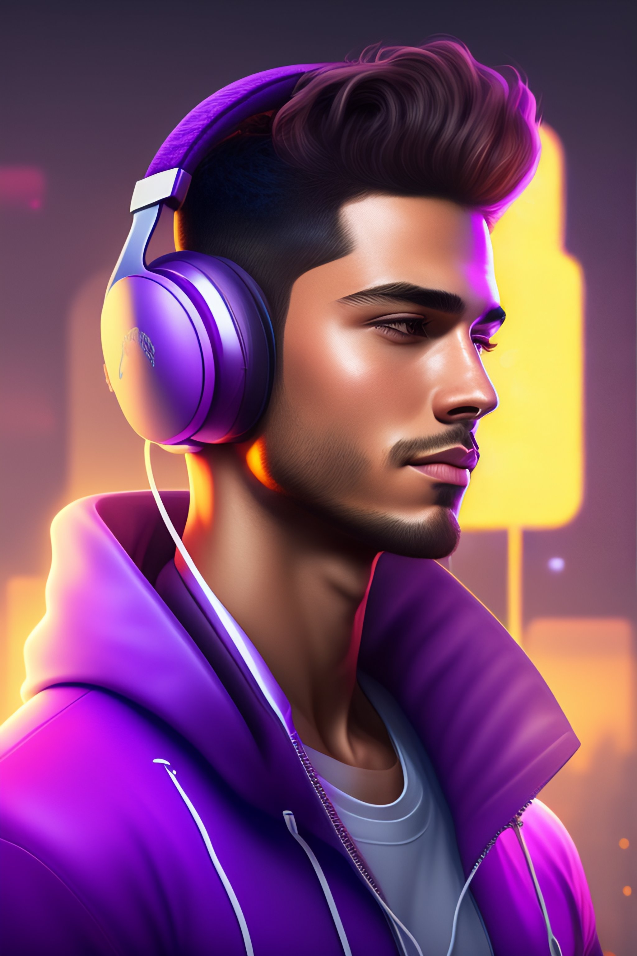 lexica-portrait-of-a-handsome-boy-with-headphones-on-amazing-details