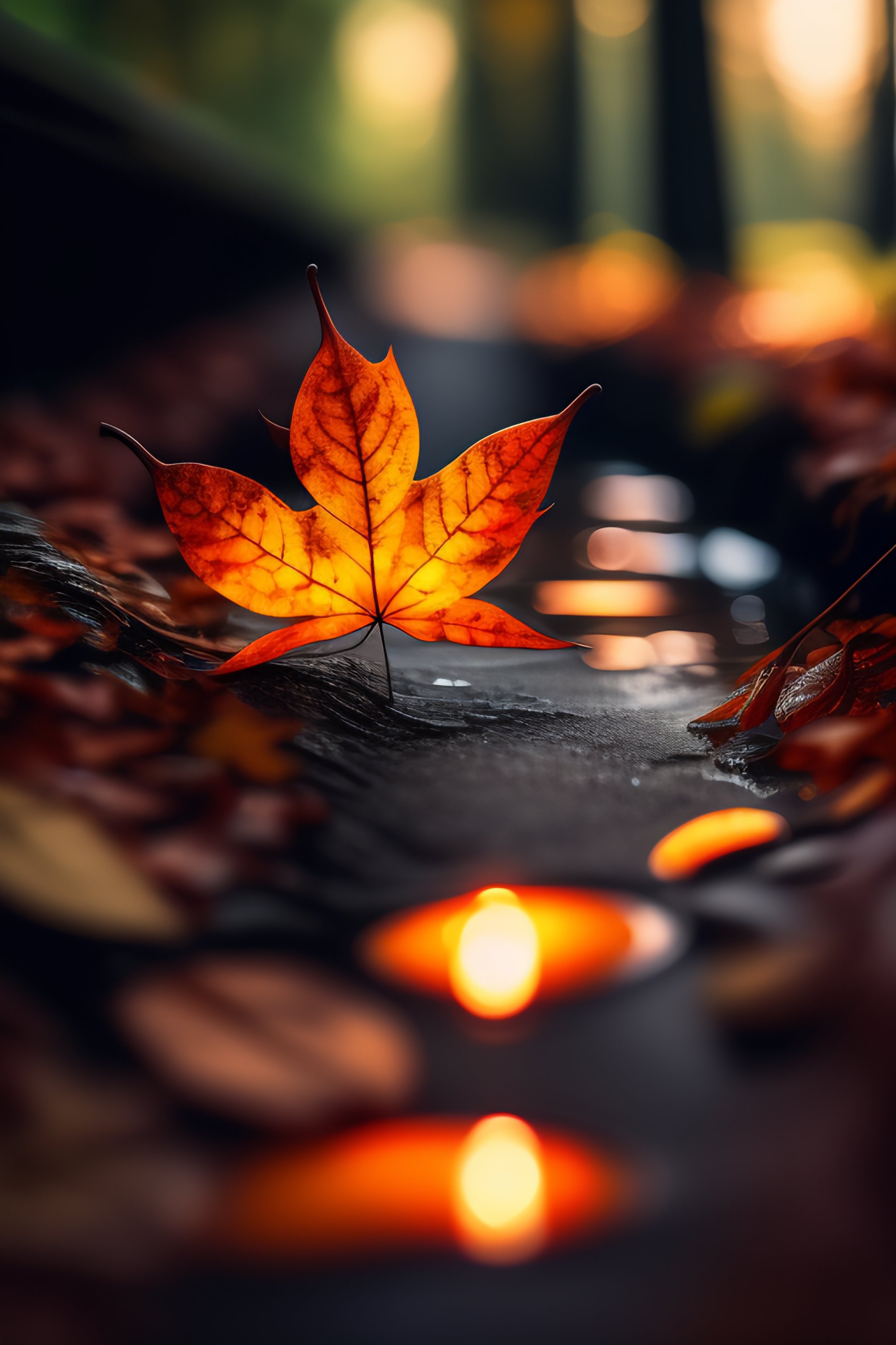 Lexica Dead leaves that look like wet drowning zombies laying in gunk