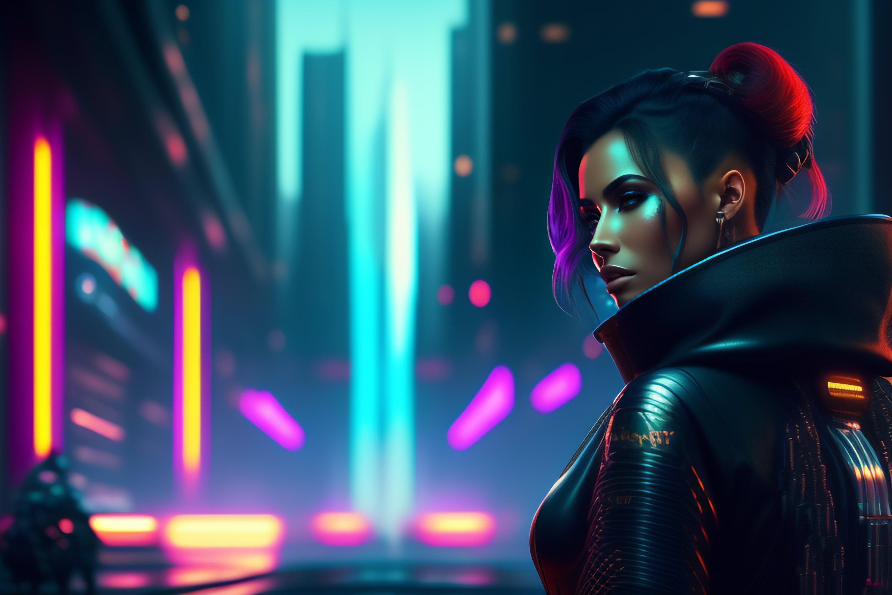 Lexica - Futuristic cyberpunk 4k wallpaper