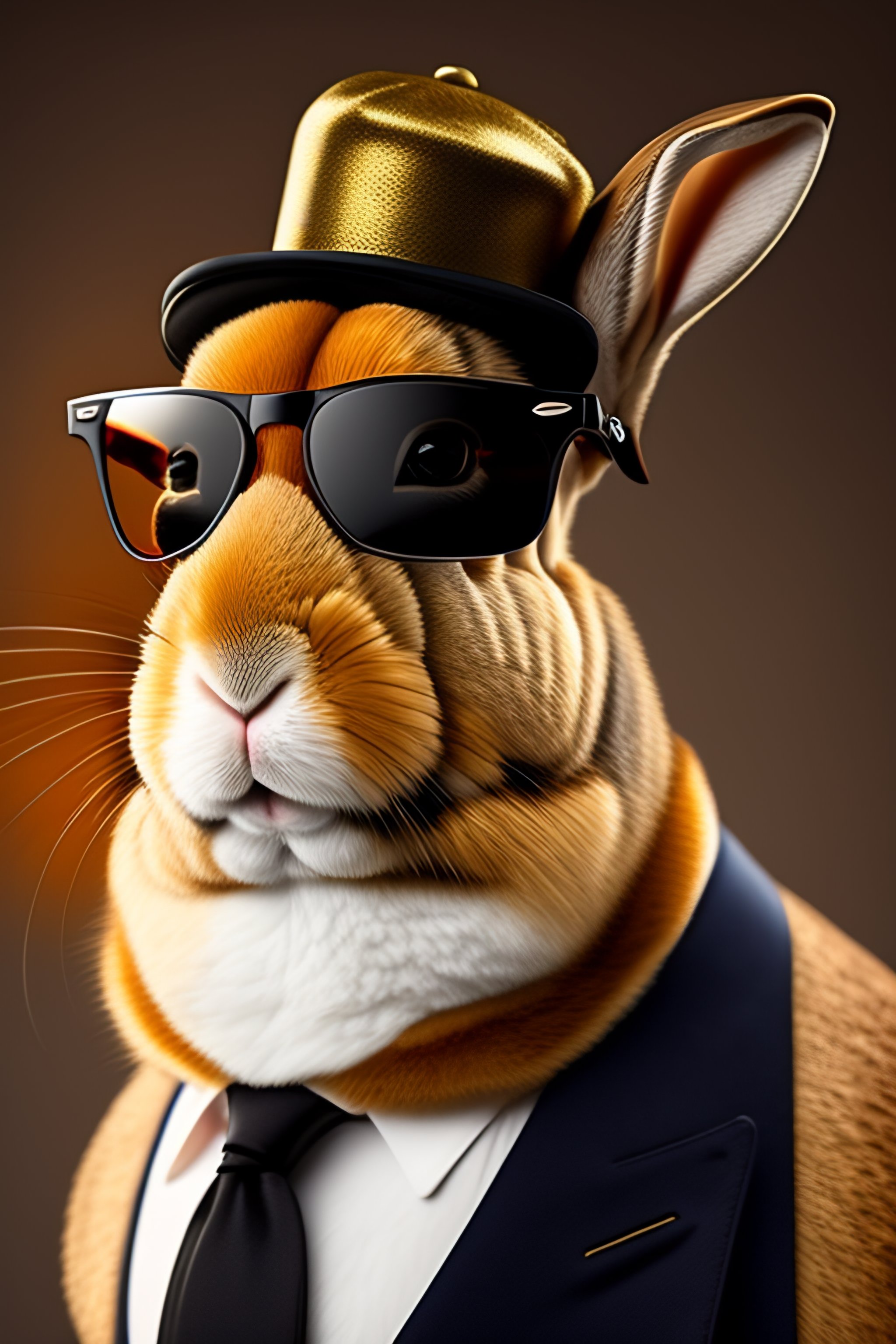 Lexica - Bayc style rabbit with a flat cap and black rayban glasses and ...