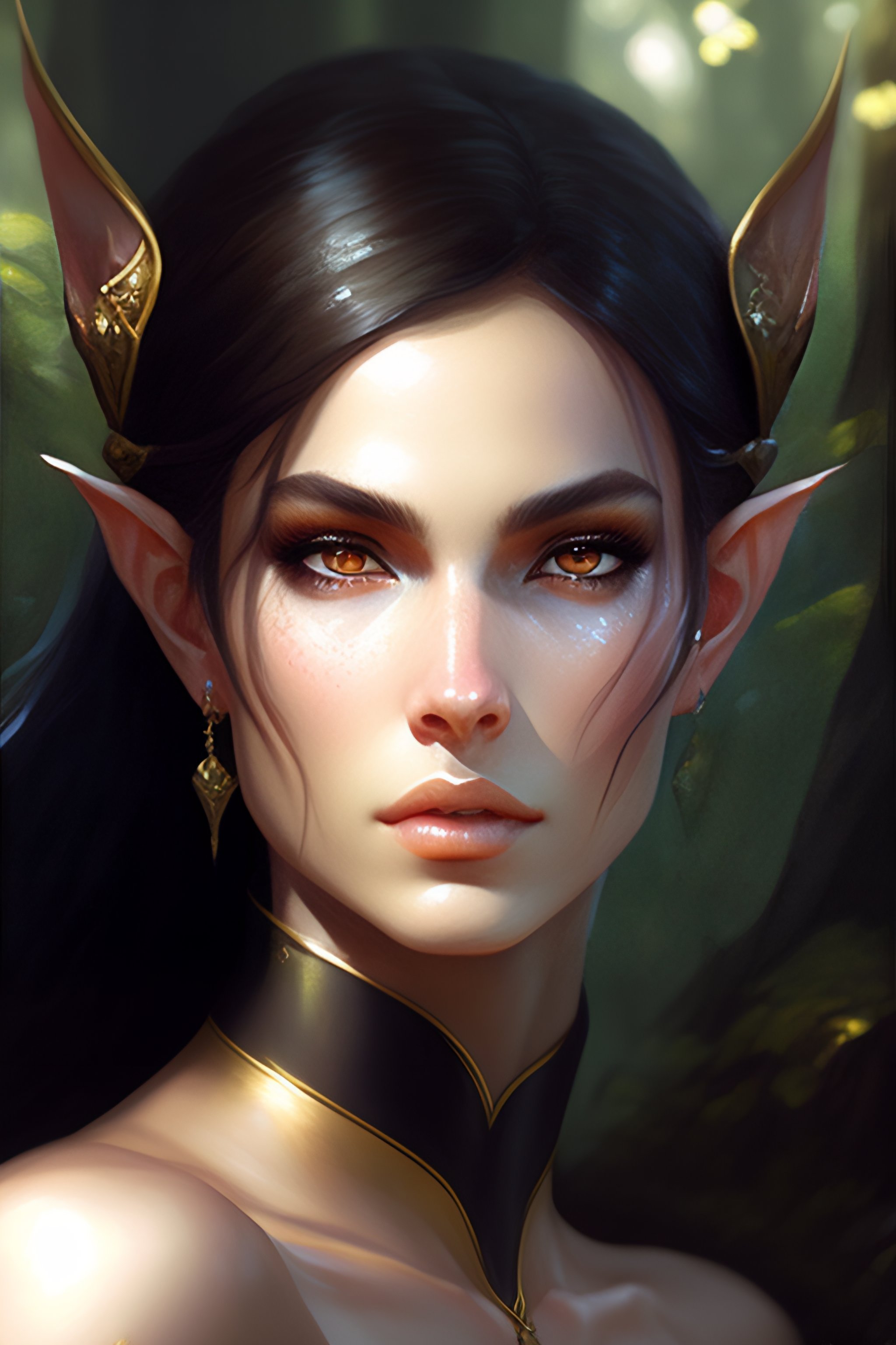 Lexica - Dungeons and dragons forest elf chieric character closeup ...