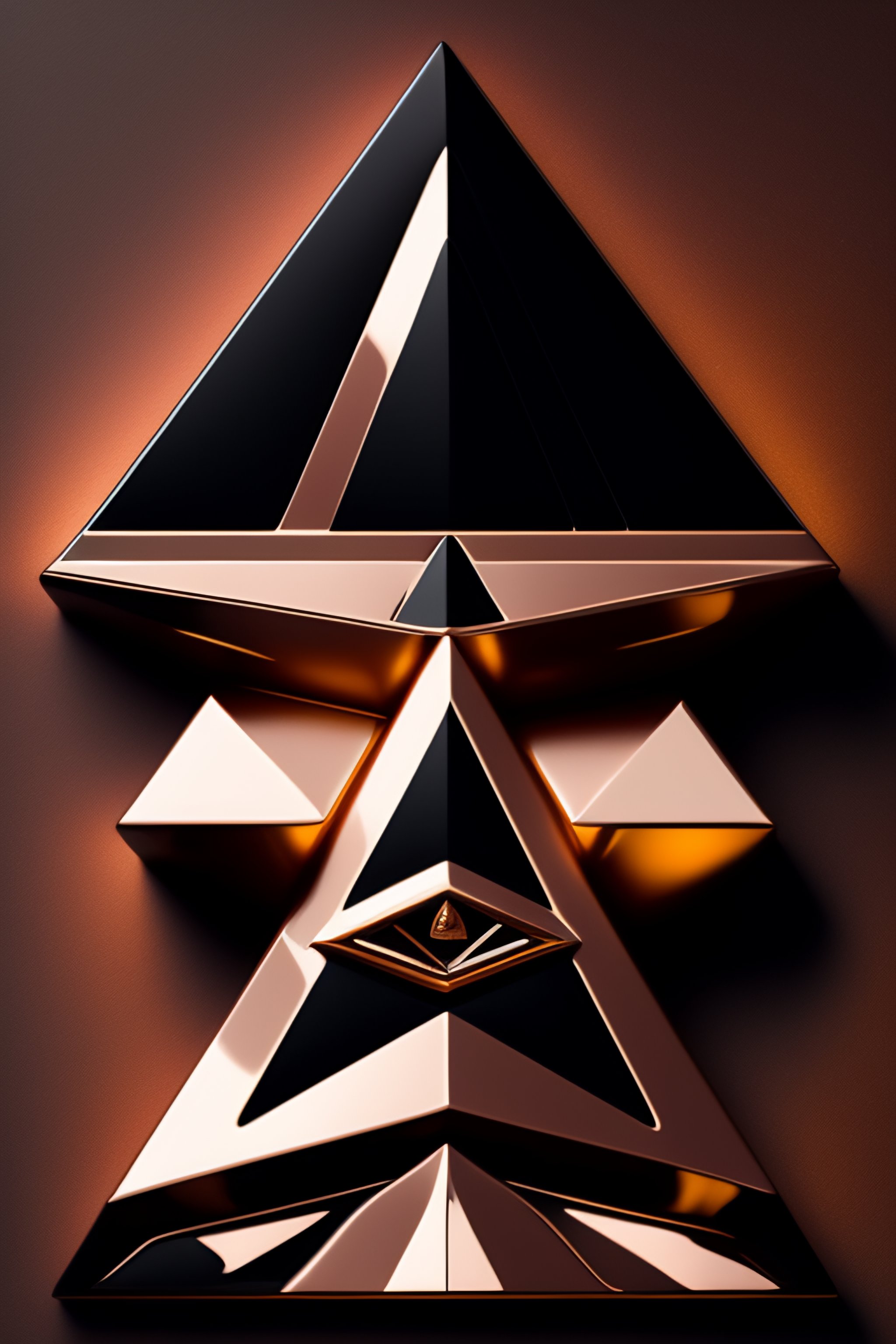 Lexica - Create a carved pyramide of illuminati with black eye unside ...