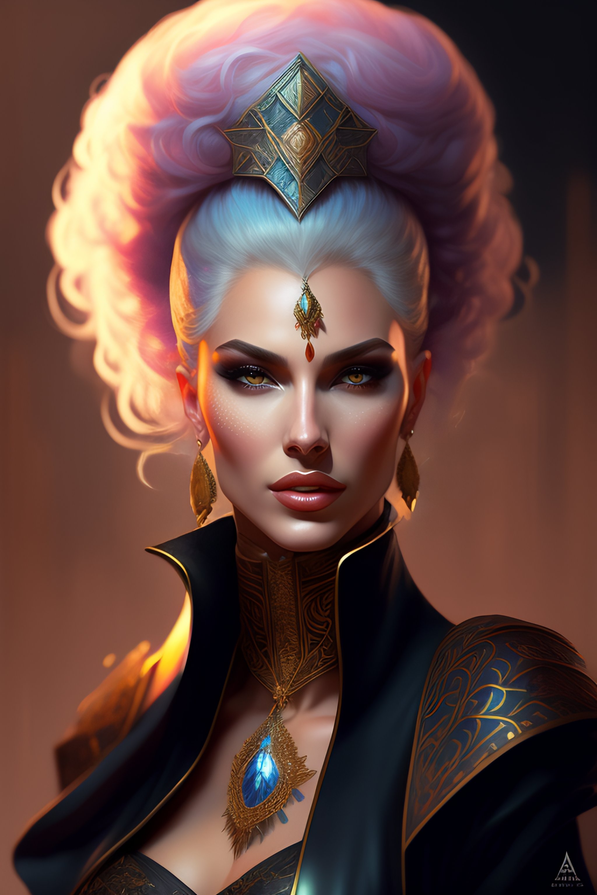 Lexica - Punk vestal sacral priest drinking elixir cocktail, pretty ...