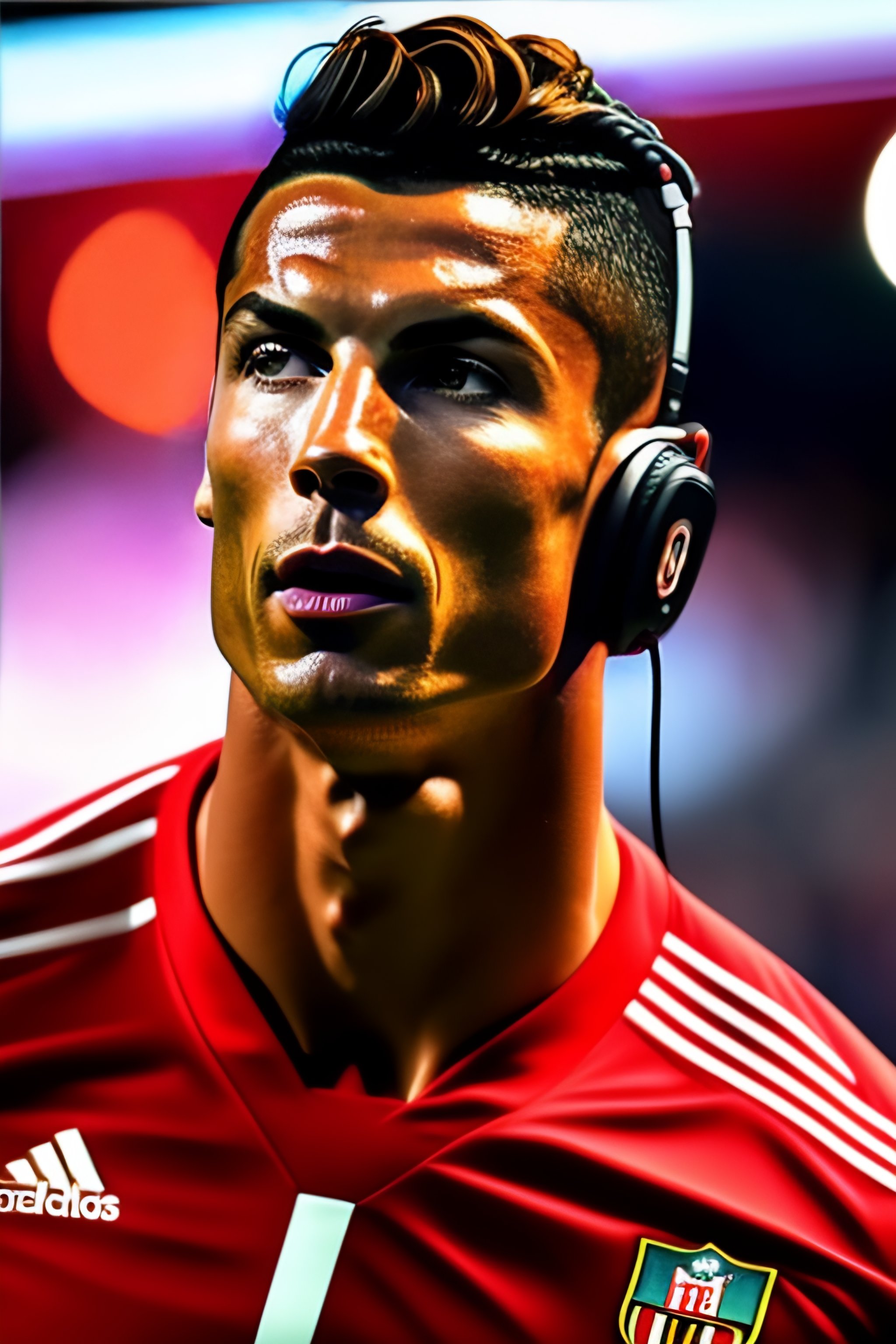 Lexica - Cristiano Ronaldo is reporting a football match wearing a ...