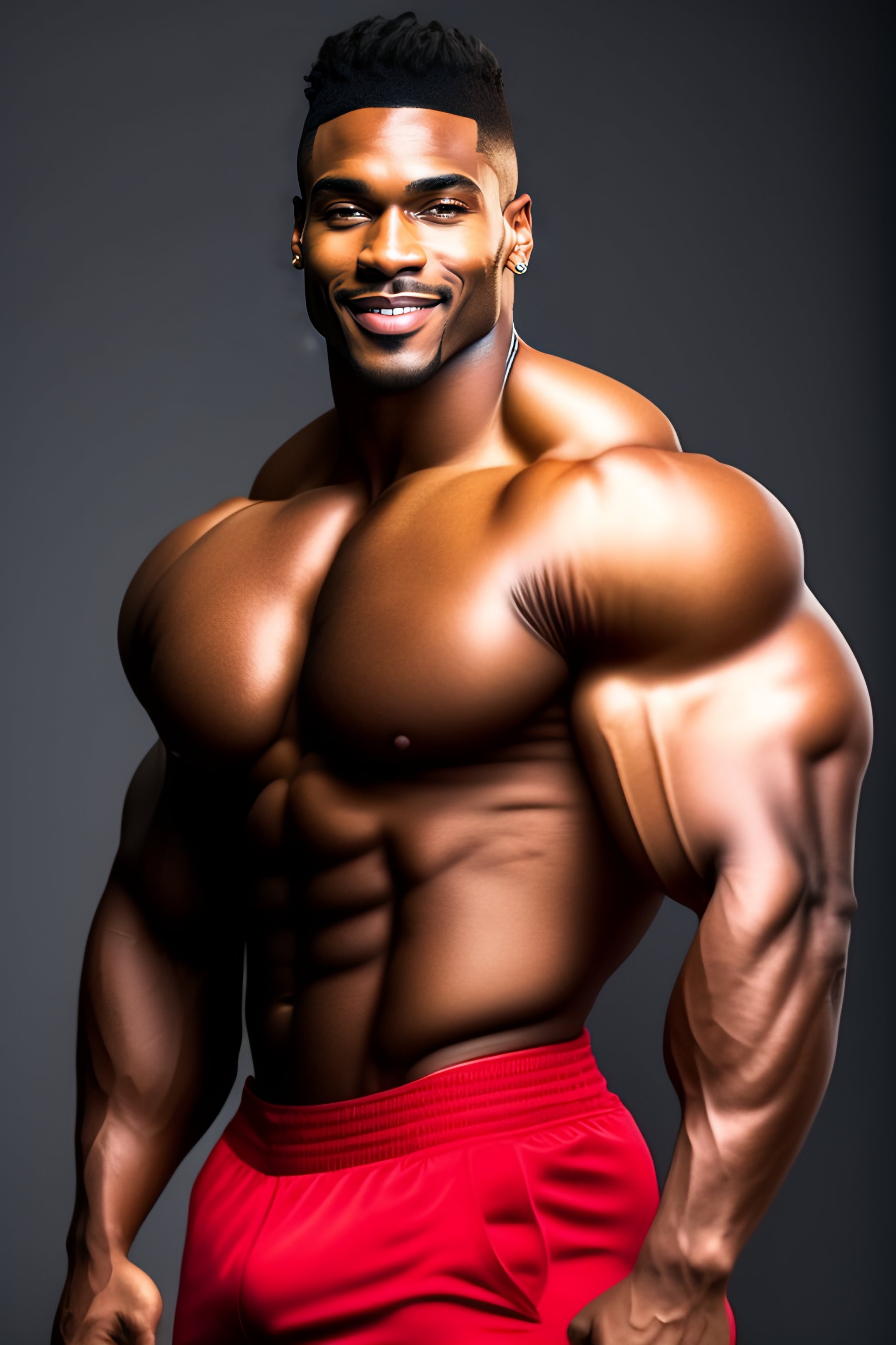 big muscles tight shirt