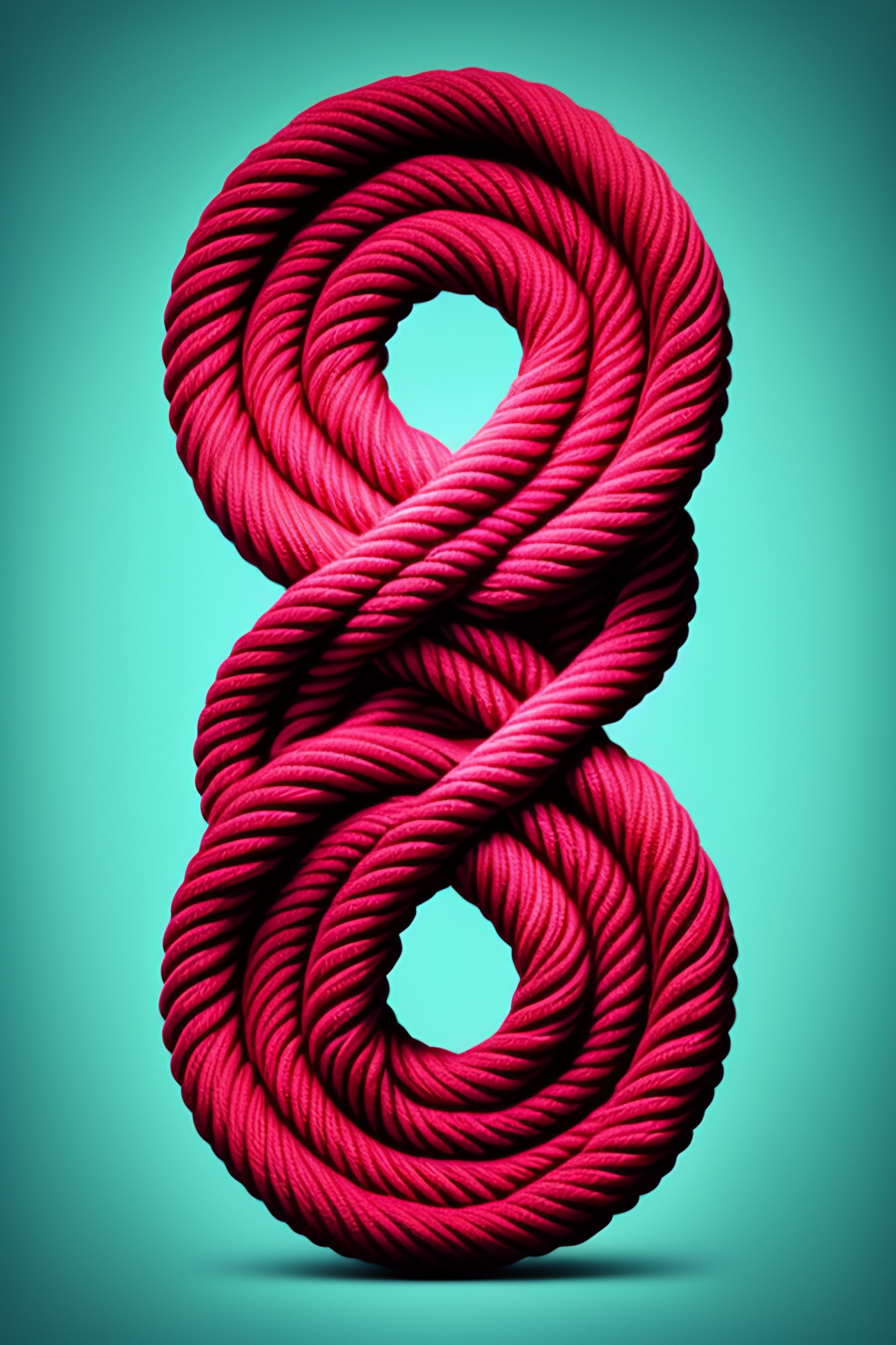 Lexica - Simple logo eight knot rope shape of girl