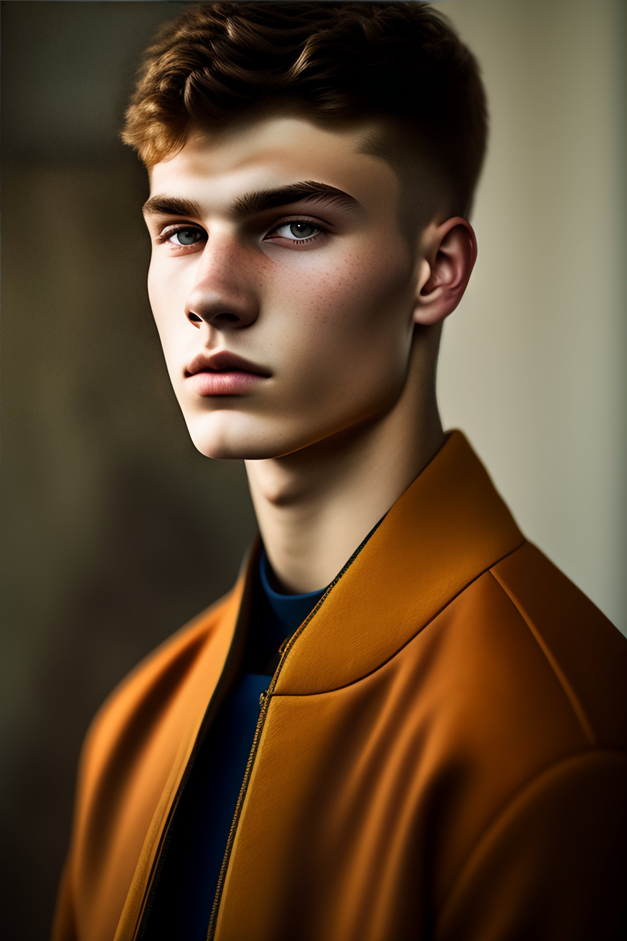 Lexica Portrait of a 18 year old russian man.