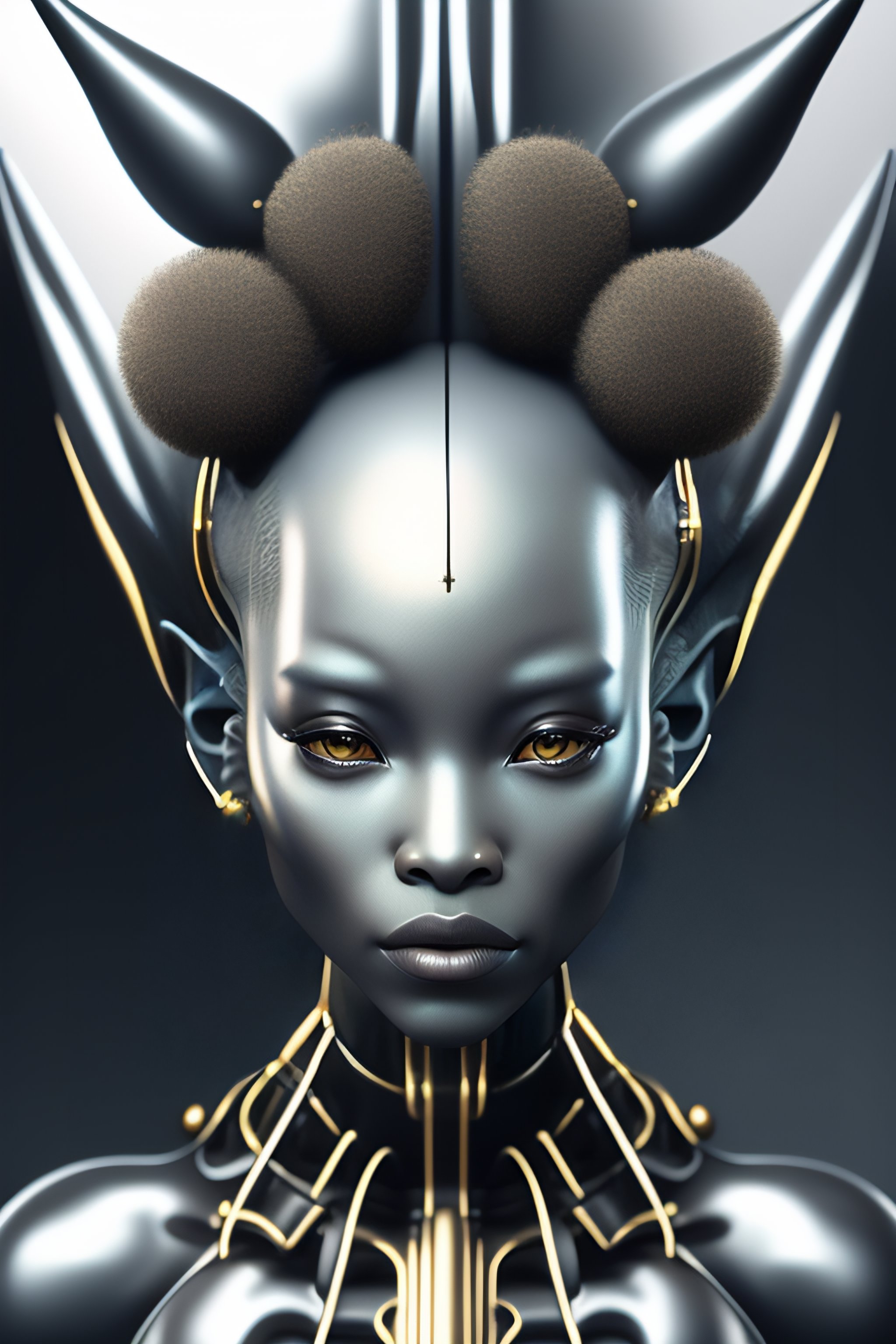 Lexica - Detailed Realistic drawing of, an Alien humanoid species with ...