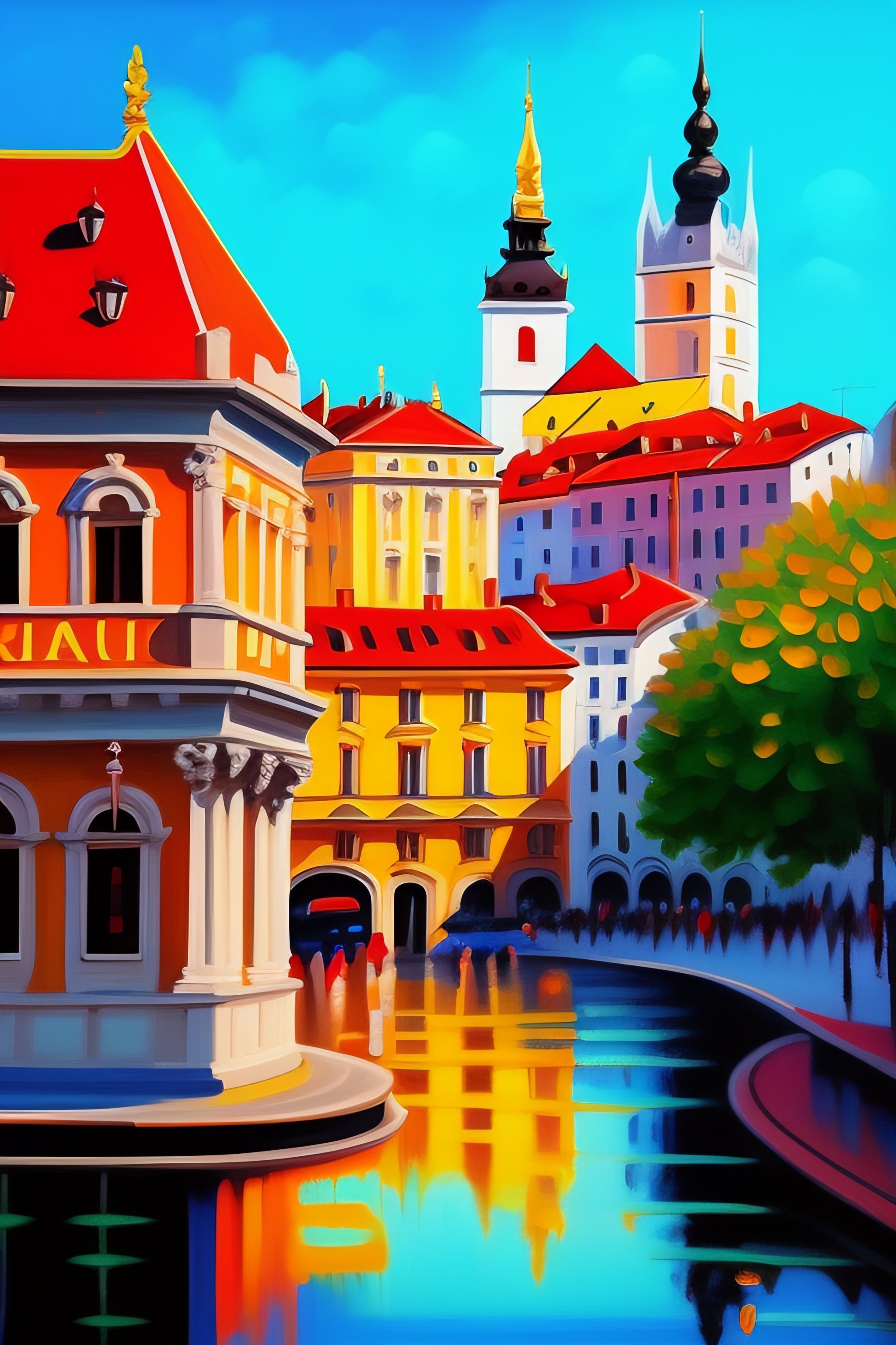 Lexica Naive painting of zagreb croatia