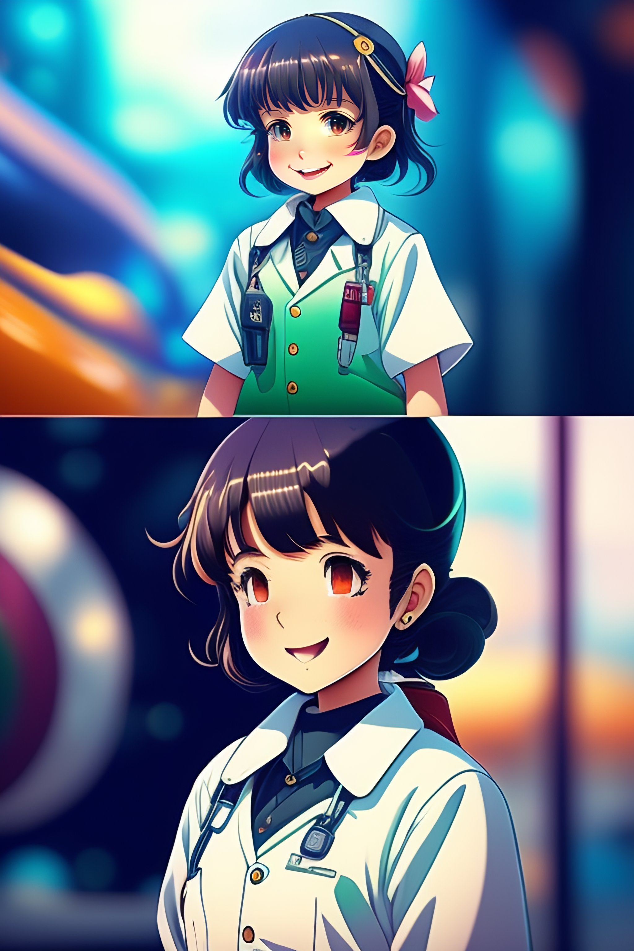 Lexica A 10 year old girl smiling playing in a park in the style of