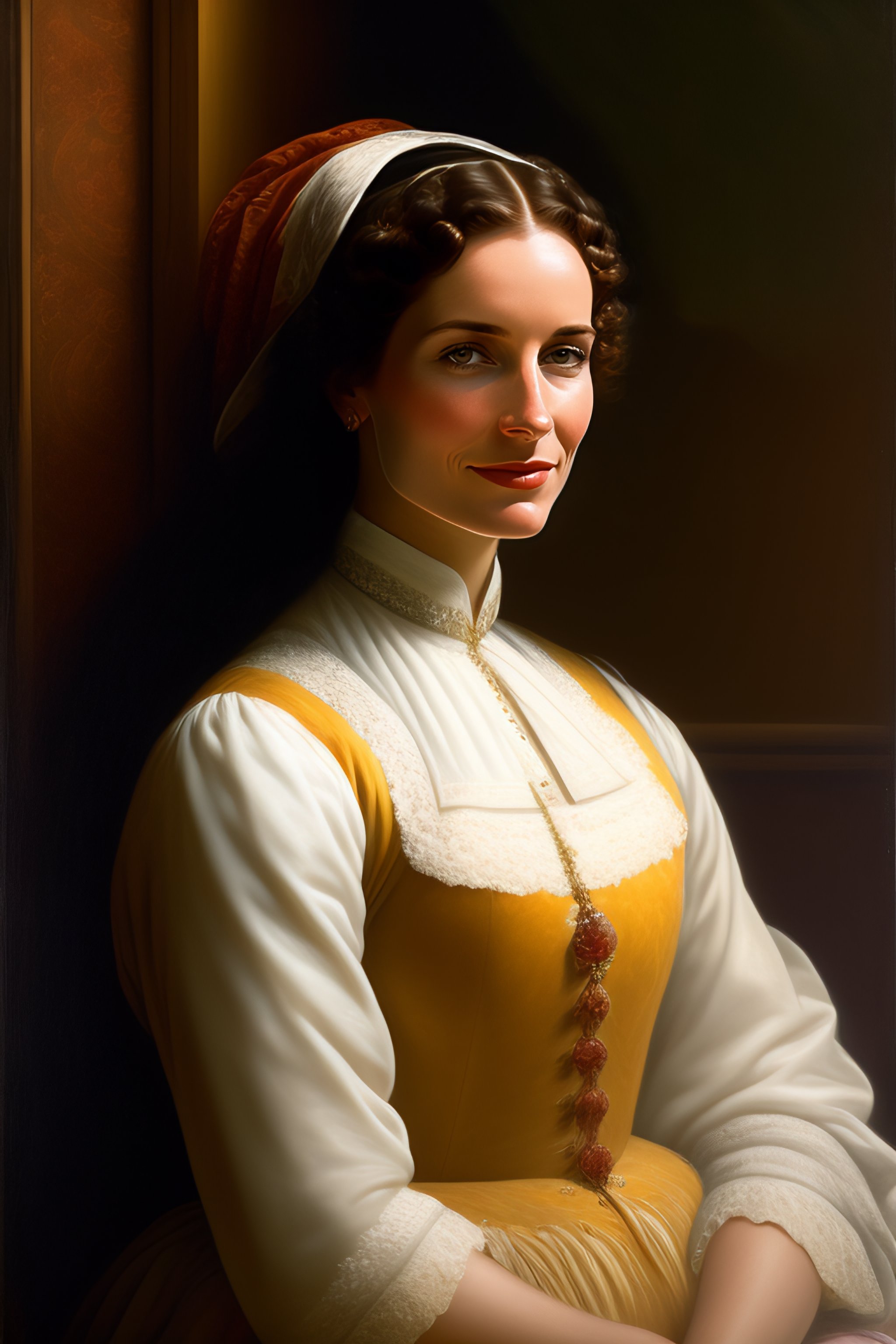 Lexica - Portrait of a woman in a farmer's house