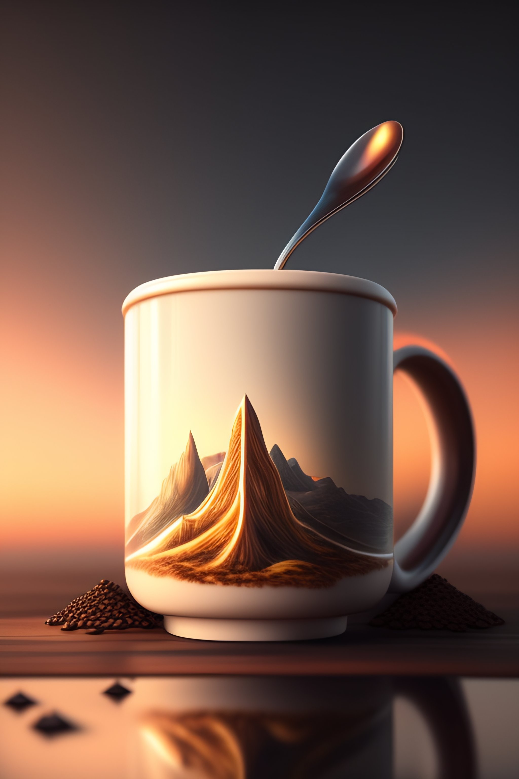 Giant Coffee Cup // magical Photoshop composite by