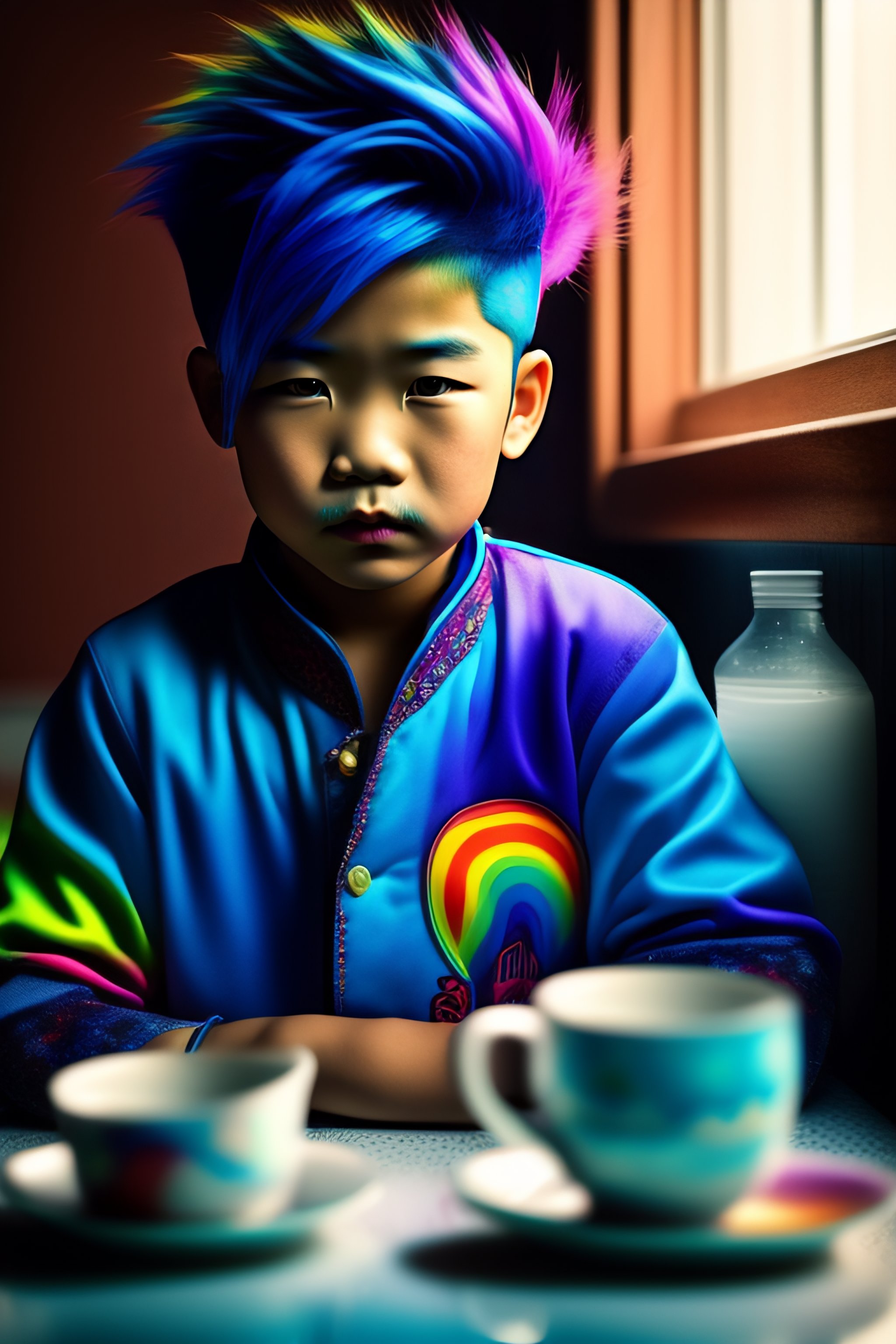 Rainbow Hair Boy
