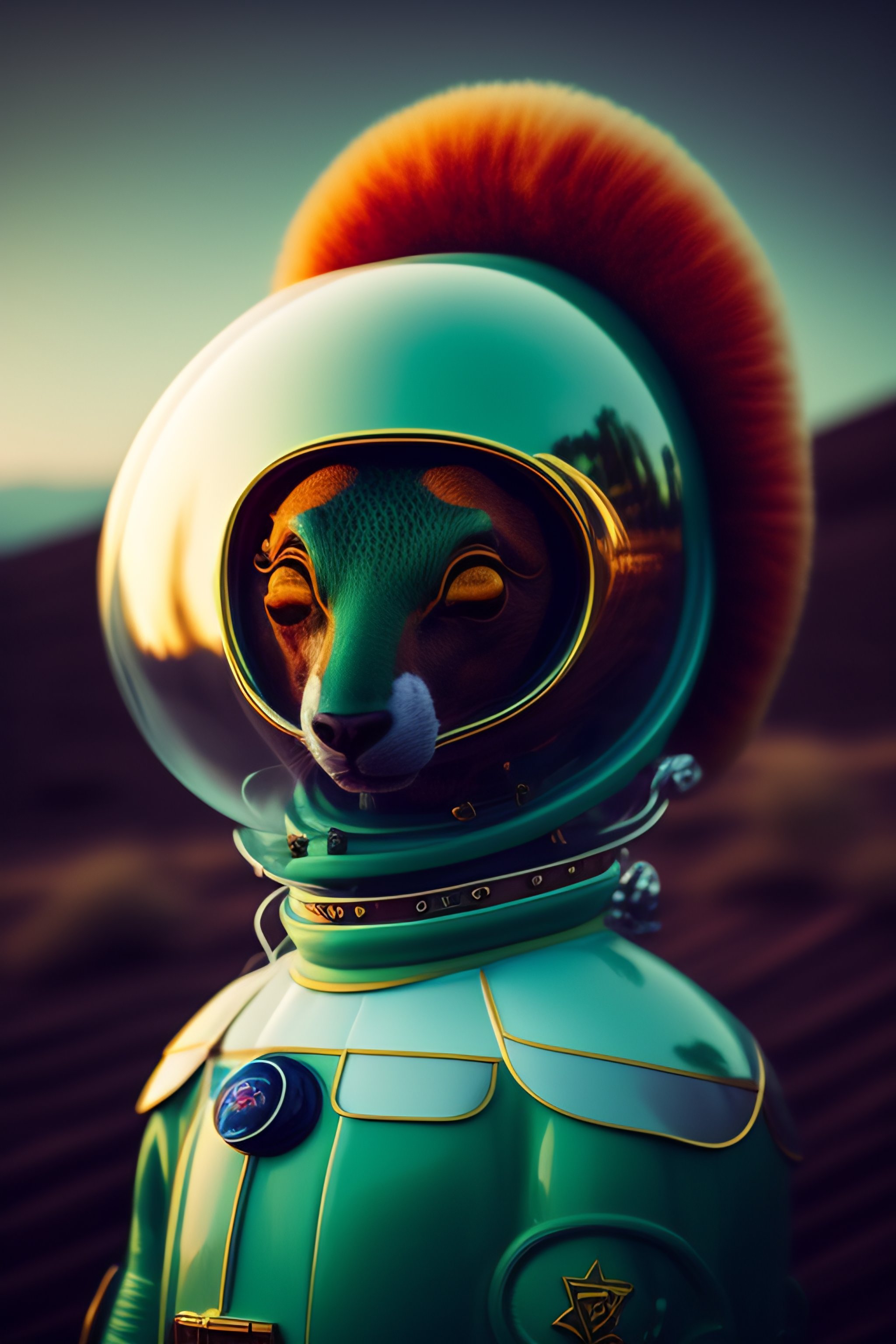Lexica - 1960s inspired alien in wes andersson style