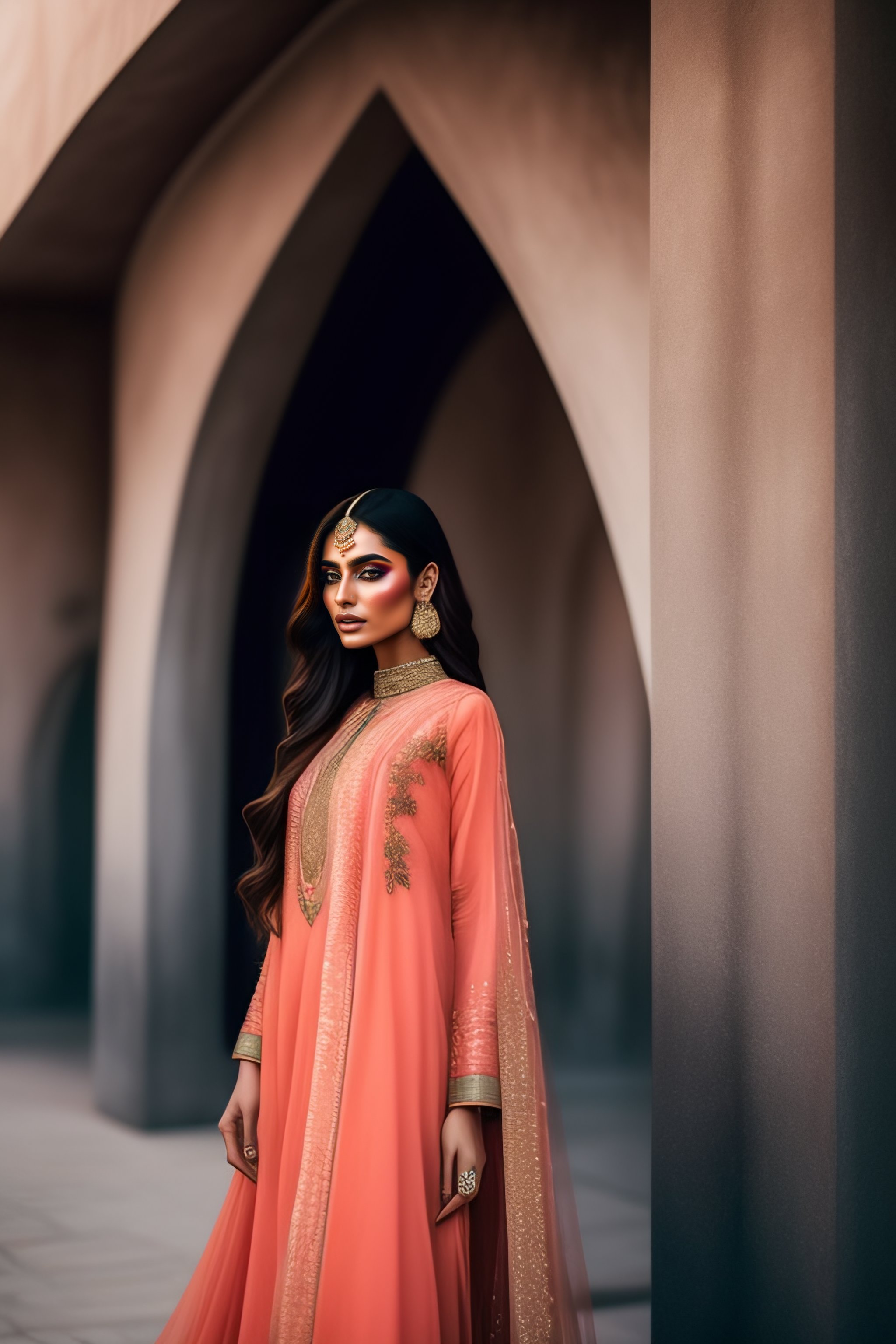 Lexica - Portrait of haute couture beautiful pakistani fashion model ...