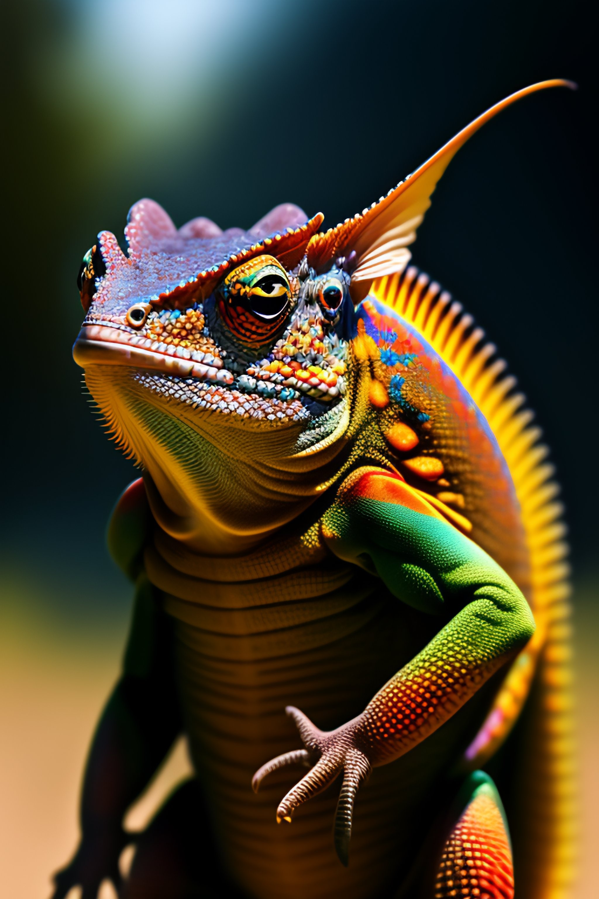Lexica Chameleon in armor