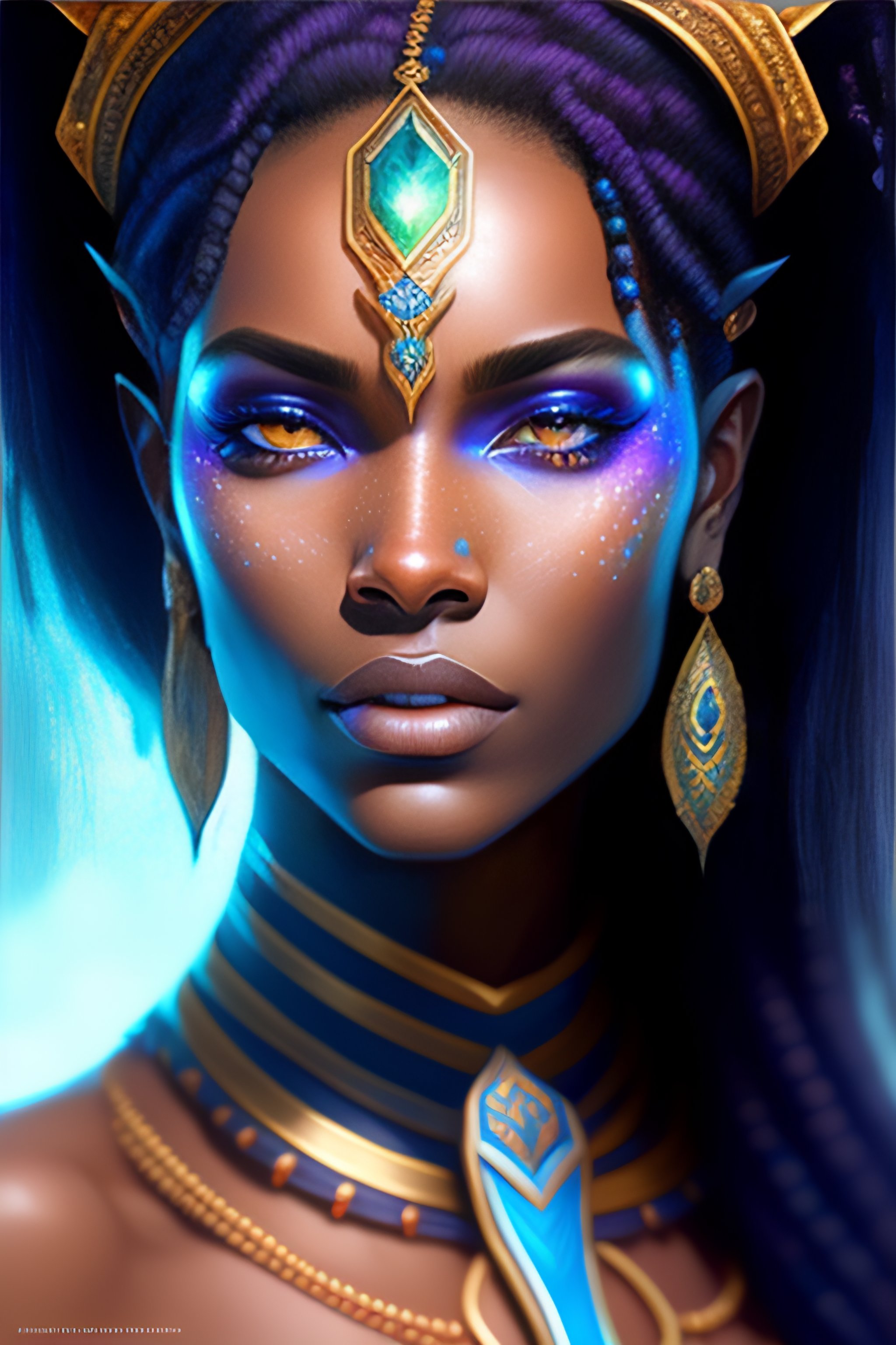 Lexica - Highly detailed portrait of beautiful neytiri avatar, blu ...