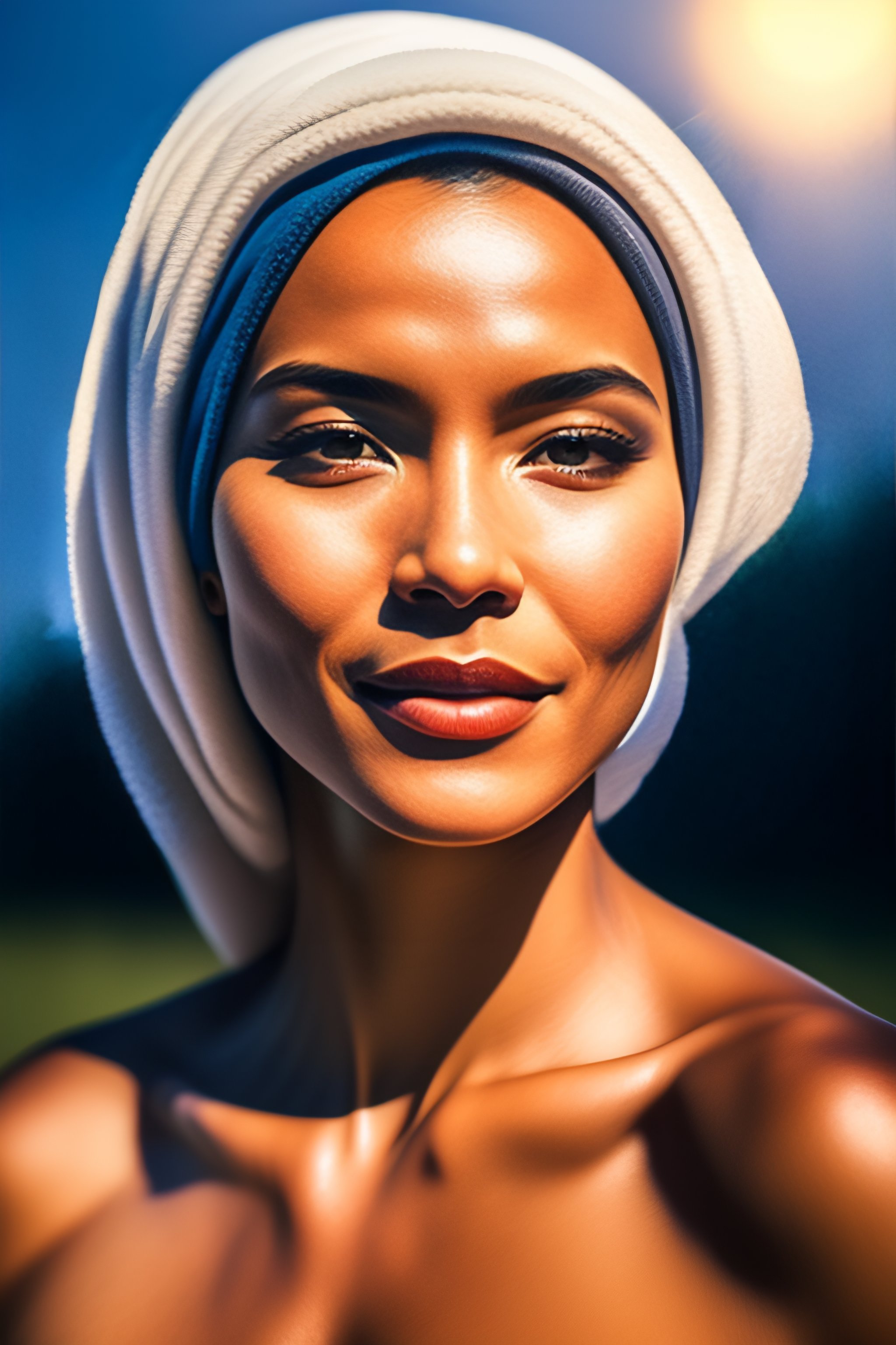 Lexica A beautiful woman, taking off face mask, under mask a new mask