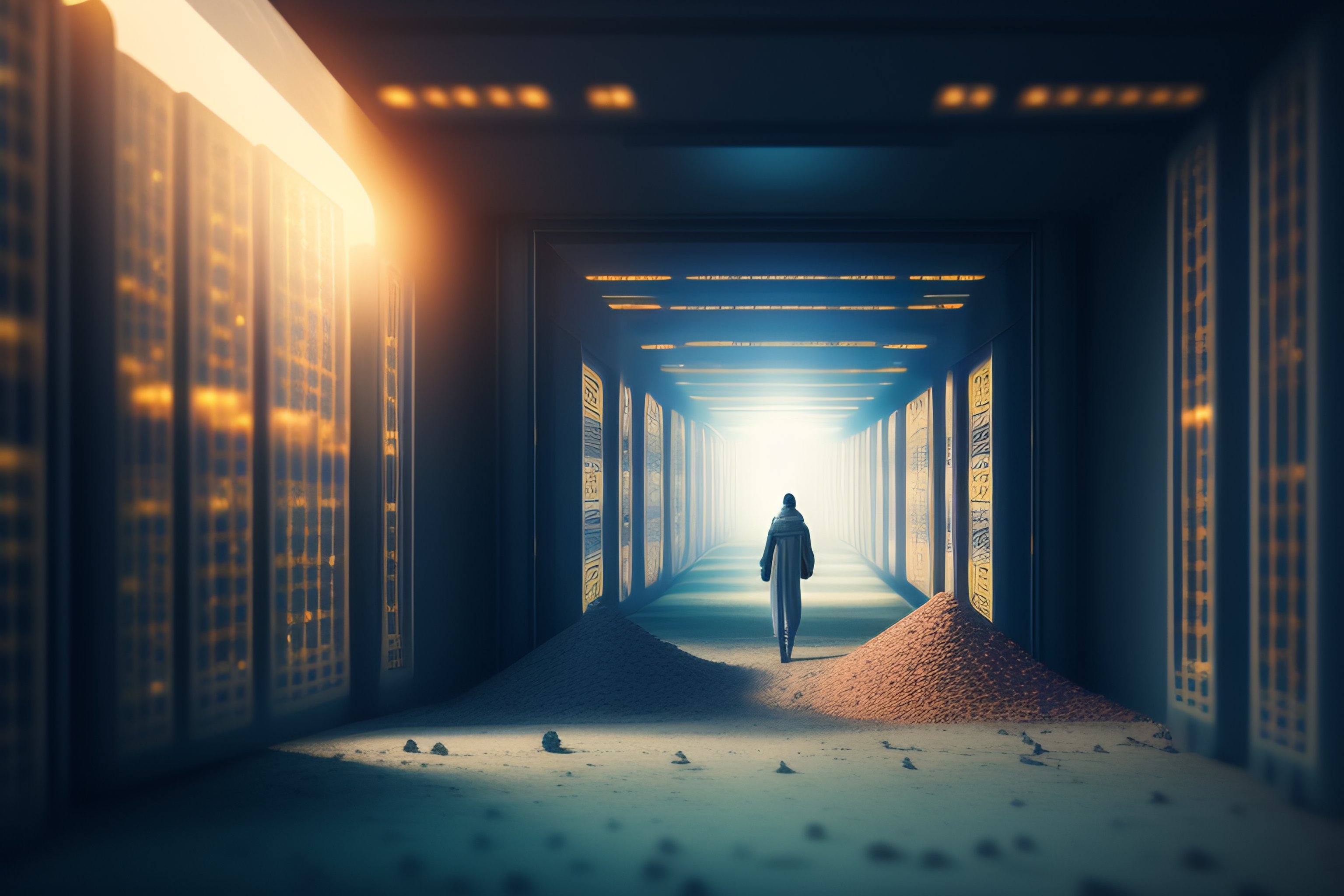 Lexica - A person breaking the walls of the matrix, futuristic and ...