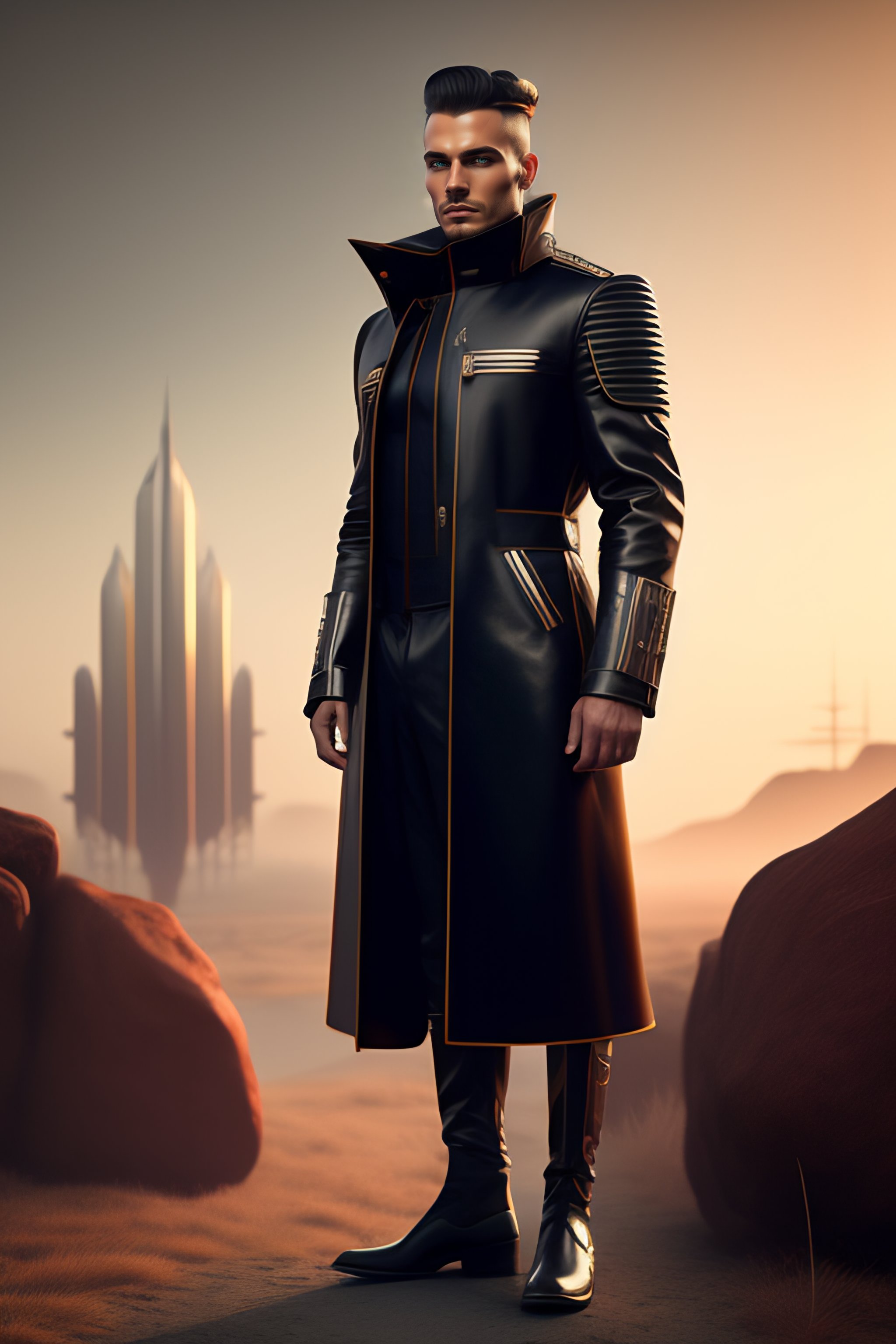 Futuristic trench coat sale