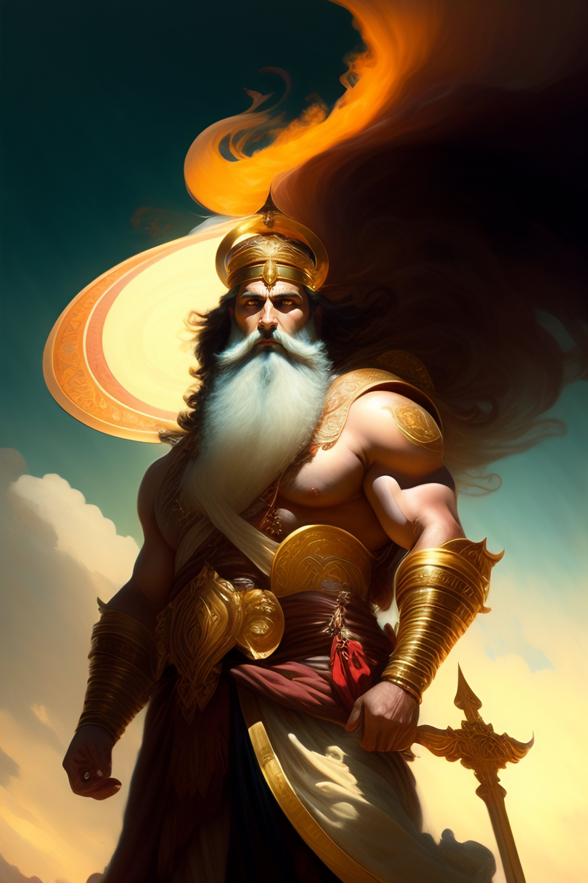 Lexica - Fearsome, angry bearded Old Testament god with tornado from ...