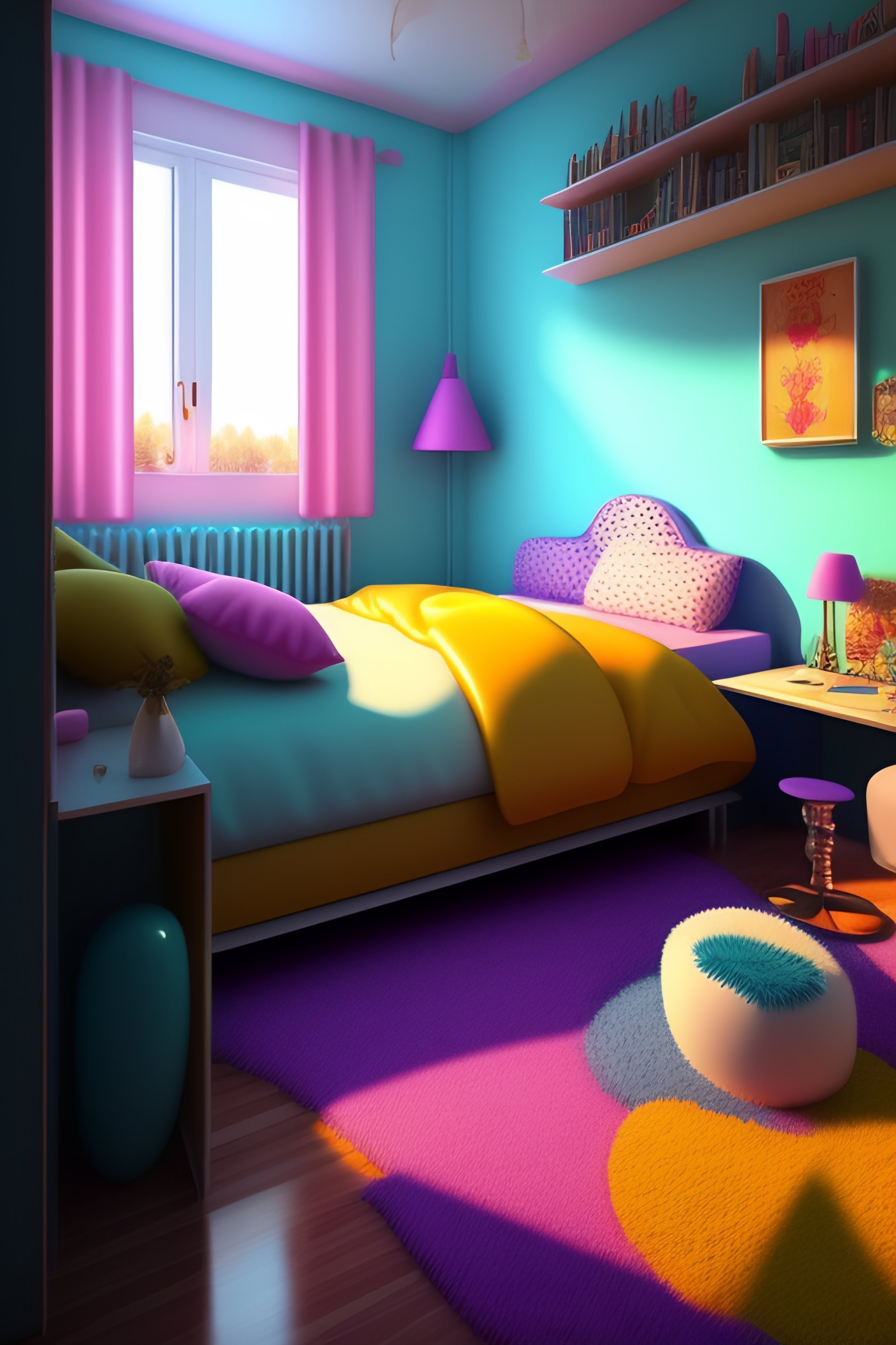 Lexica - Hidden object scene of messy girly bedroom, random ultra ...