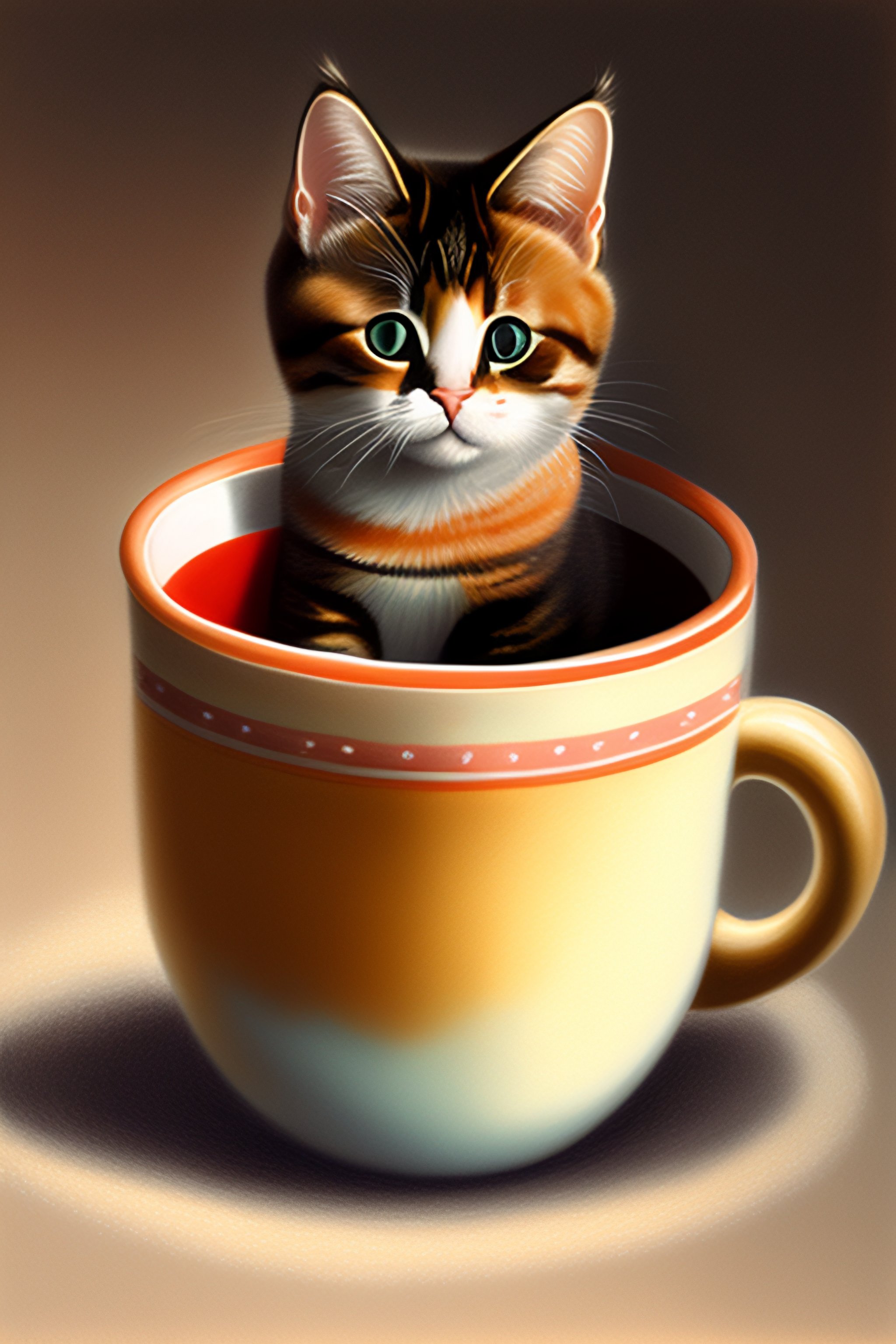 Cat in hot sale a cup