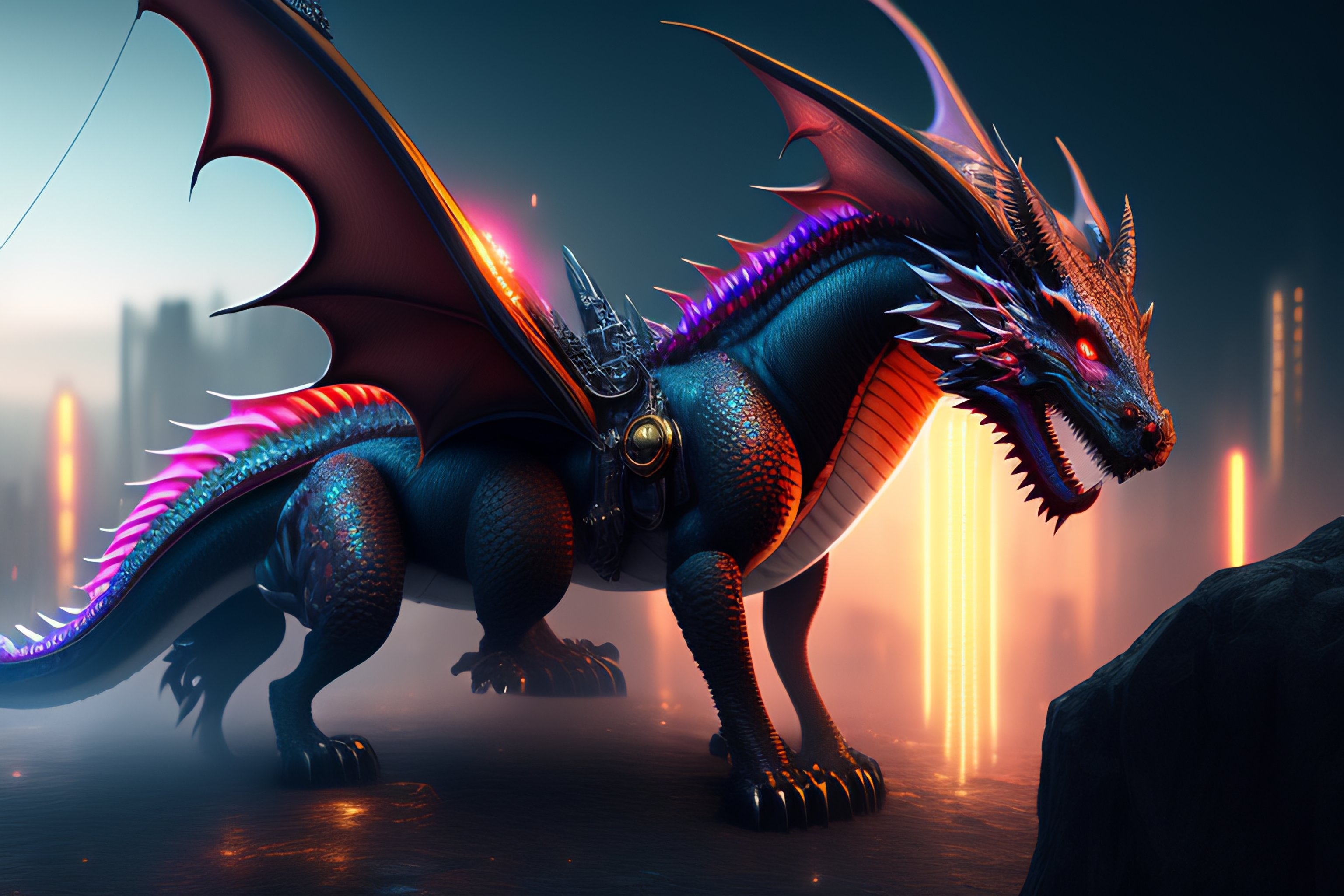 Hyper Realistic Fantasy Dragon in 8k · Creative Fabrica