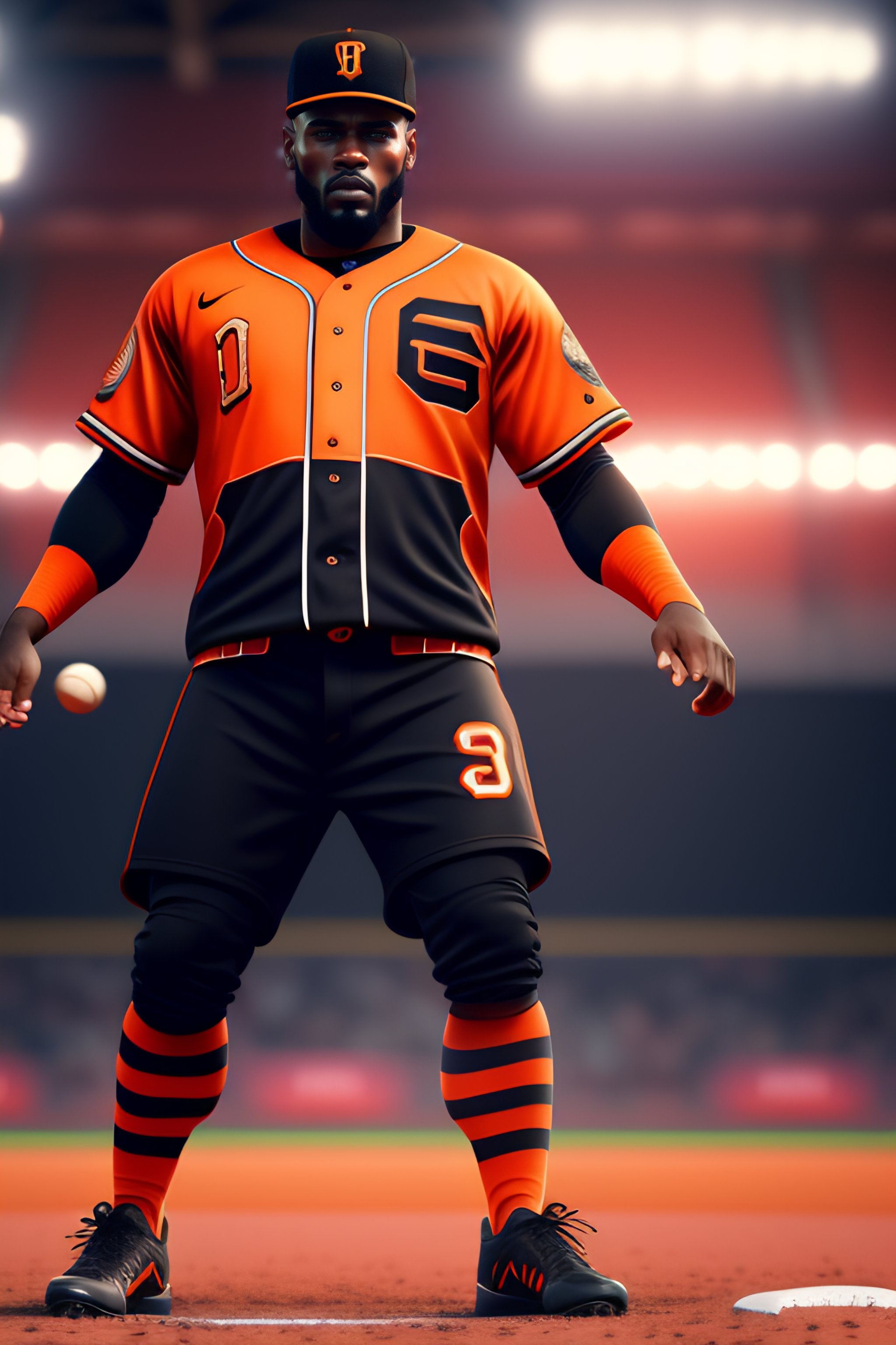 Lexica - A disruptive baseball uniform mockup, unreal engine, cozy indoor  lighting, artstation, detailed, cinematic, daz, hyperrealistic, octane  rend