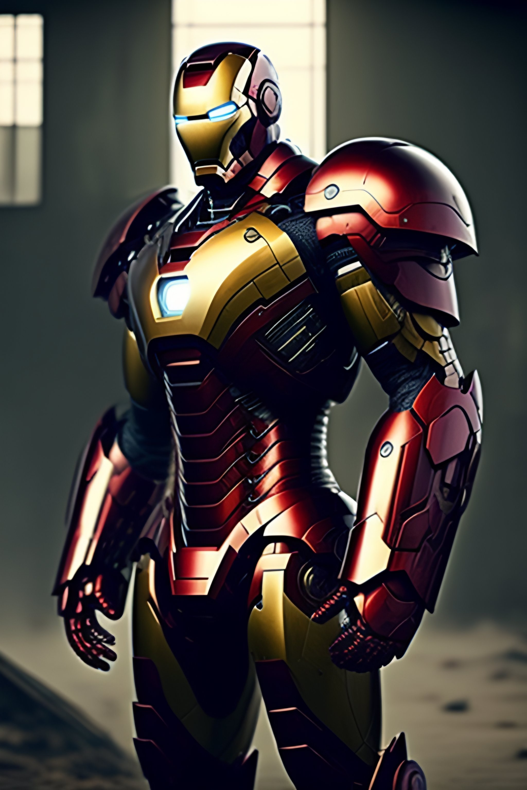 Lexica - Iron man armour,destroyed in a cold green abandoned laboratory ...