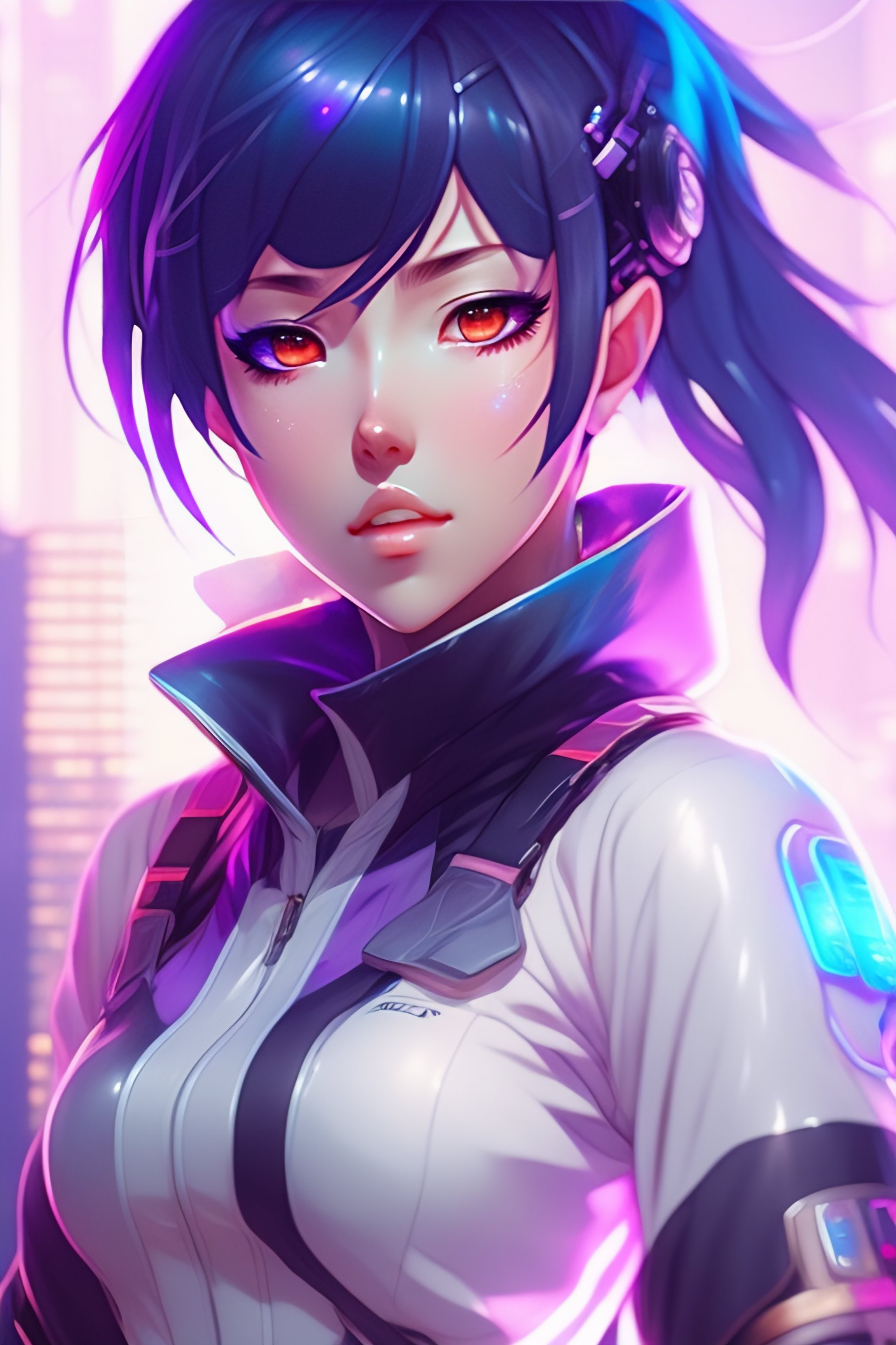 Lexica - anime cyberpunk girl