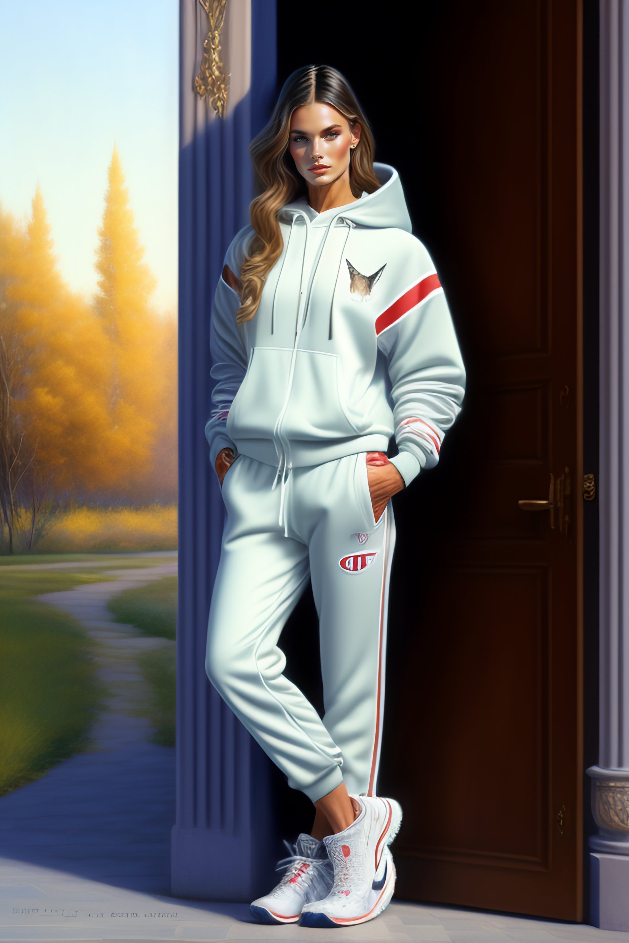 Lexica Cat dressing a balenciaga tracksuit, catty, by steve hanks, by