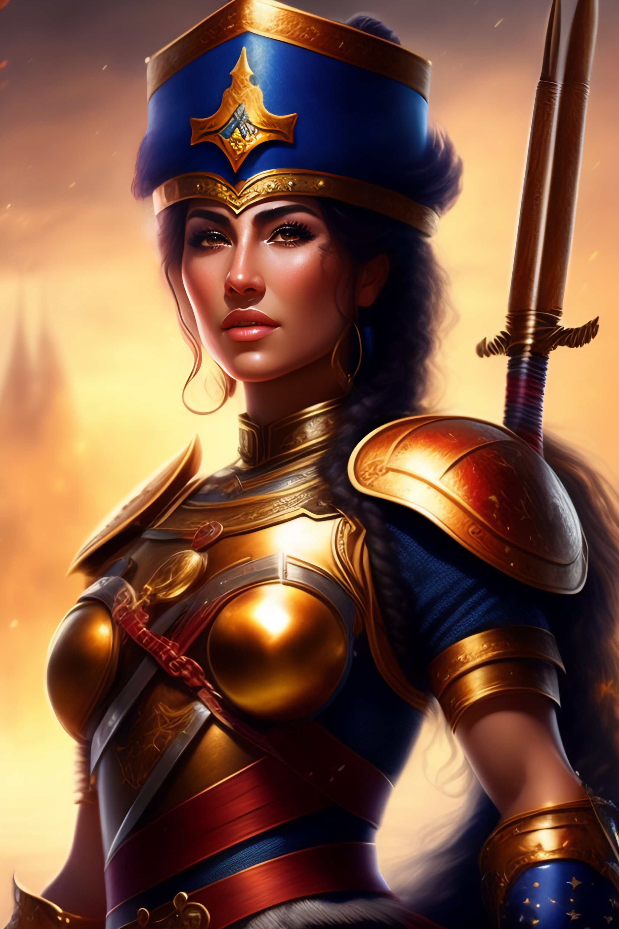 Lexica - Beautiful Persian woman commander with a bow, Achaemenid ...