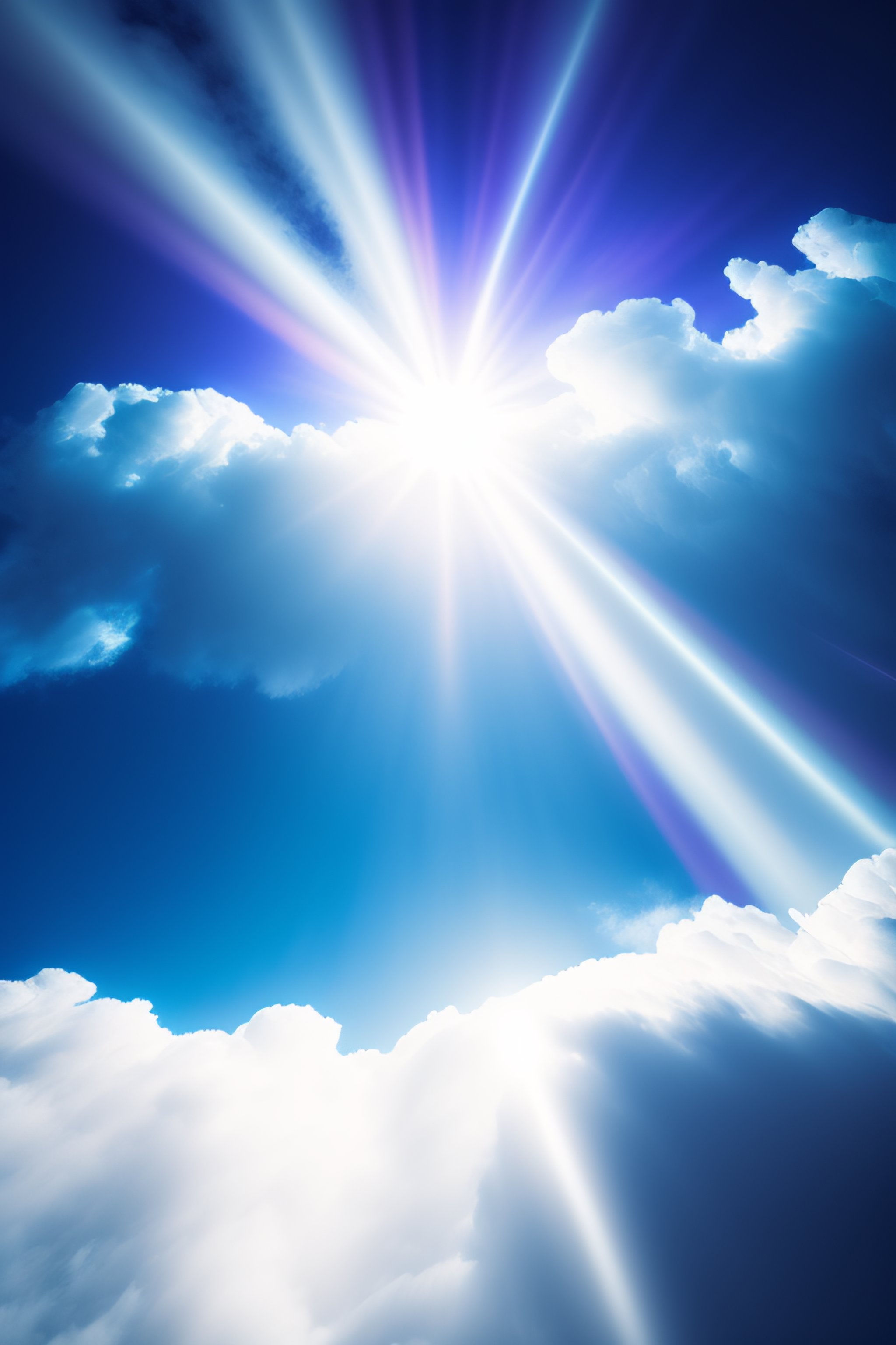 Lexica A background of blue sky with a flash of white light