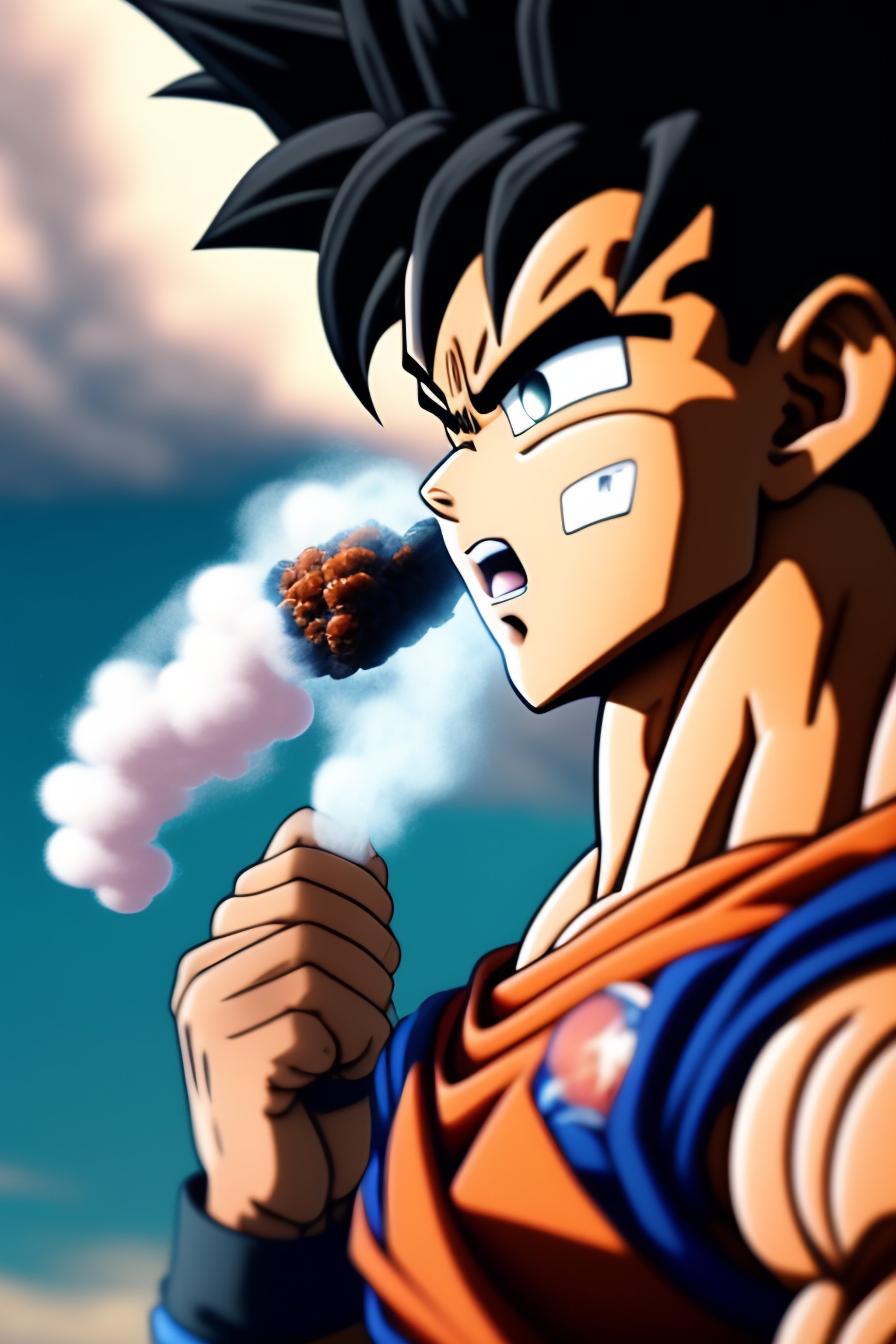 Lexica - Goku smoking