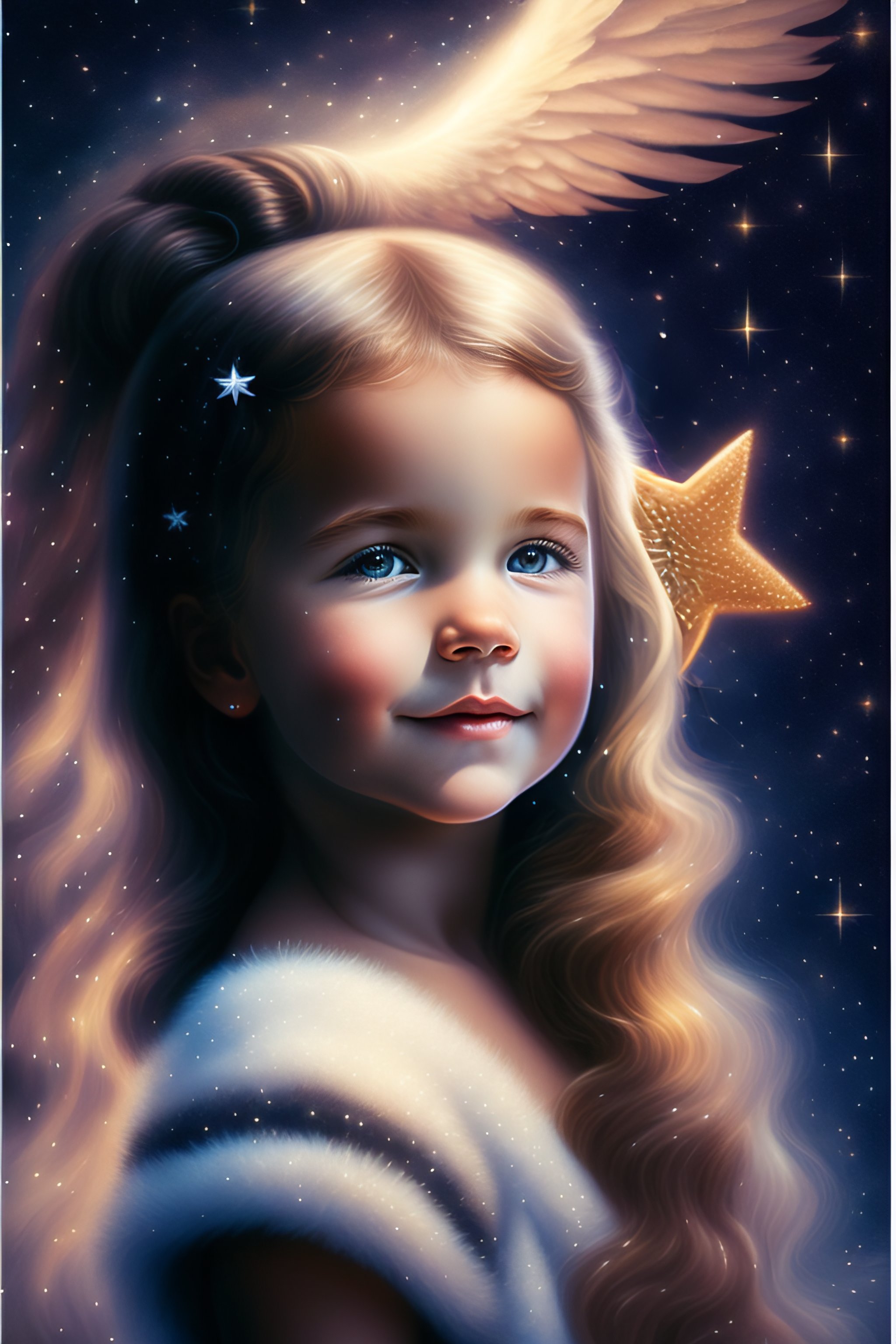 Lexica Angel, christmas, night, stars, bell
