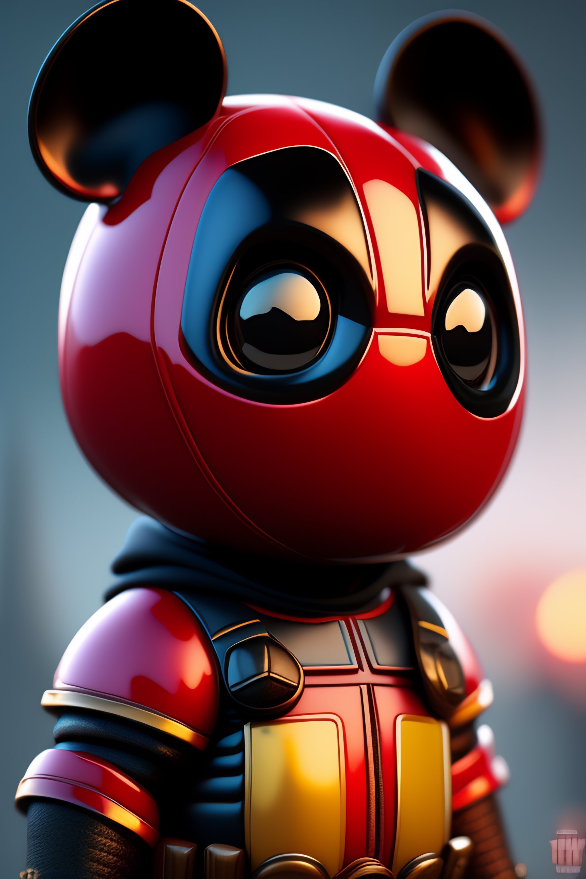 Lexica - Baby deadpool mixed mickey by tim burton, hyper detailed ...