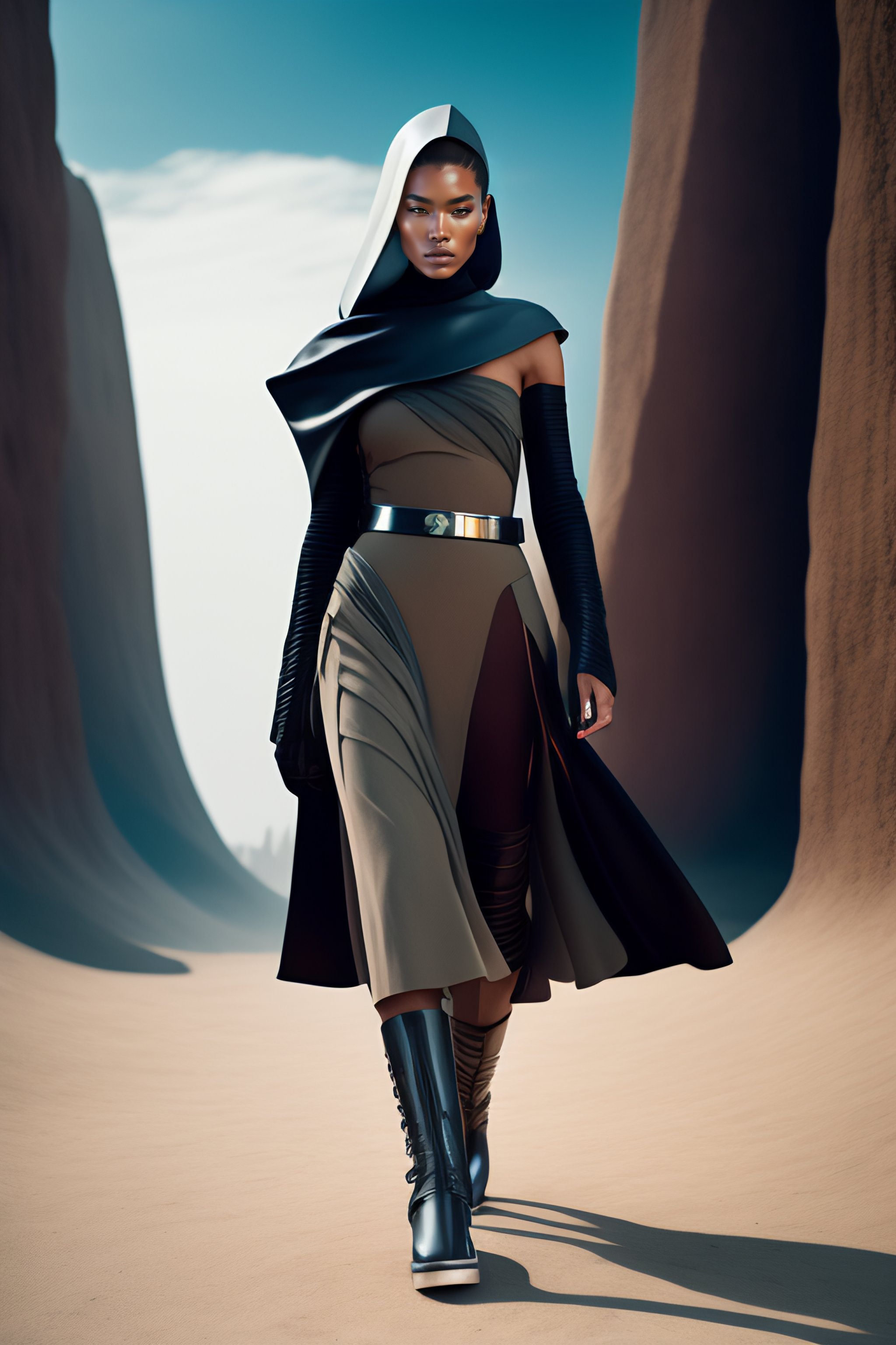Lexica Ultra Hd Editorial Rick Owens Star Wars Jedi Female Model 