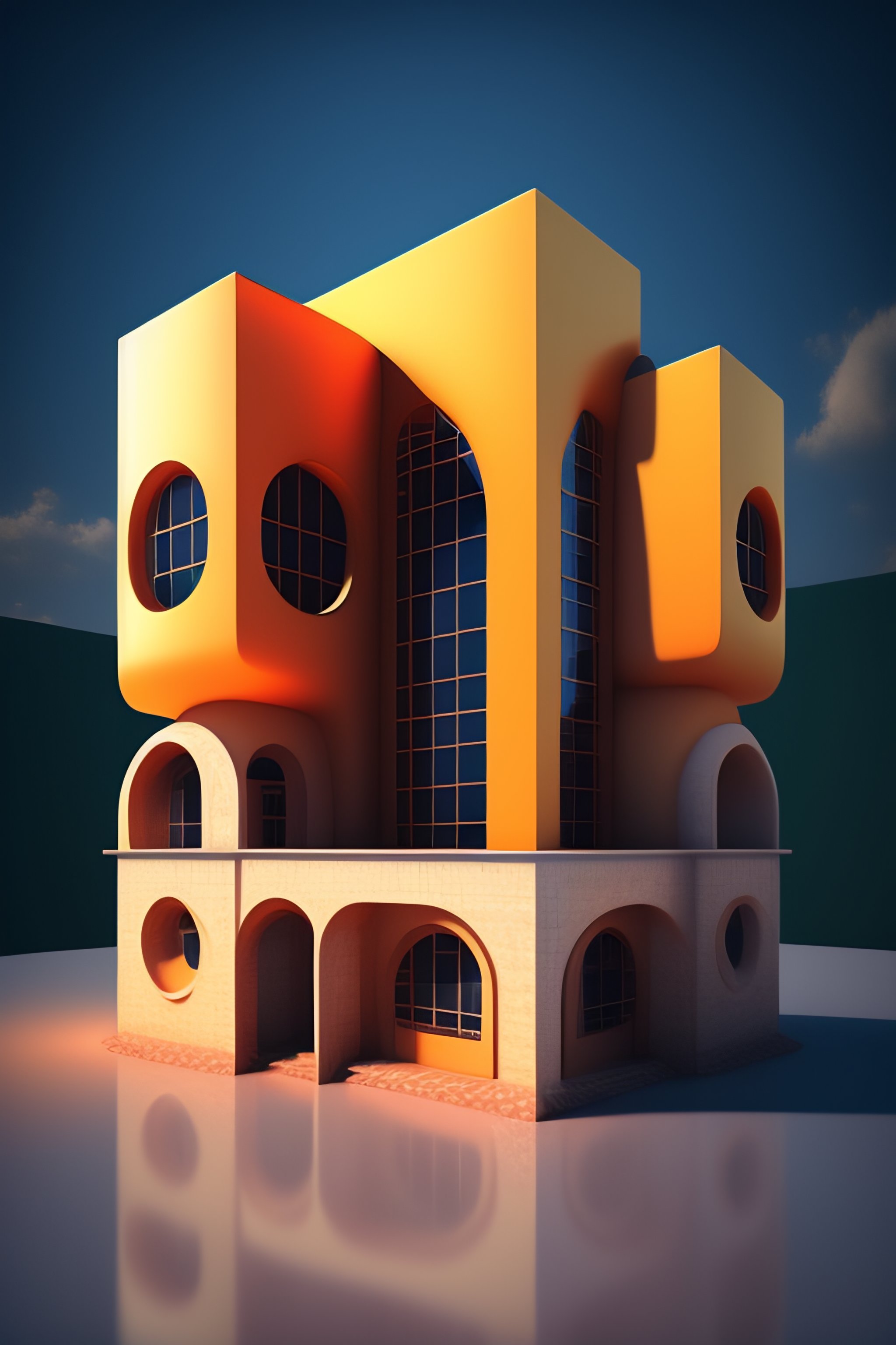 Lexica - 3d stylized building