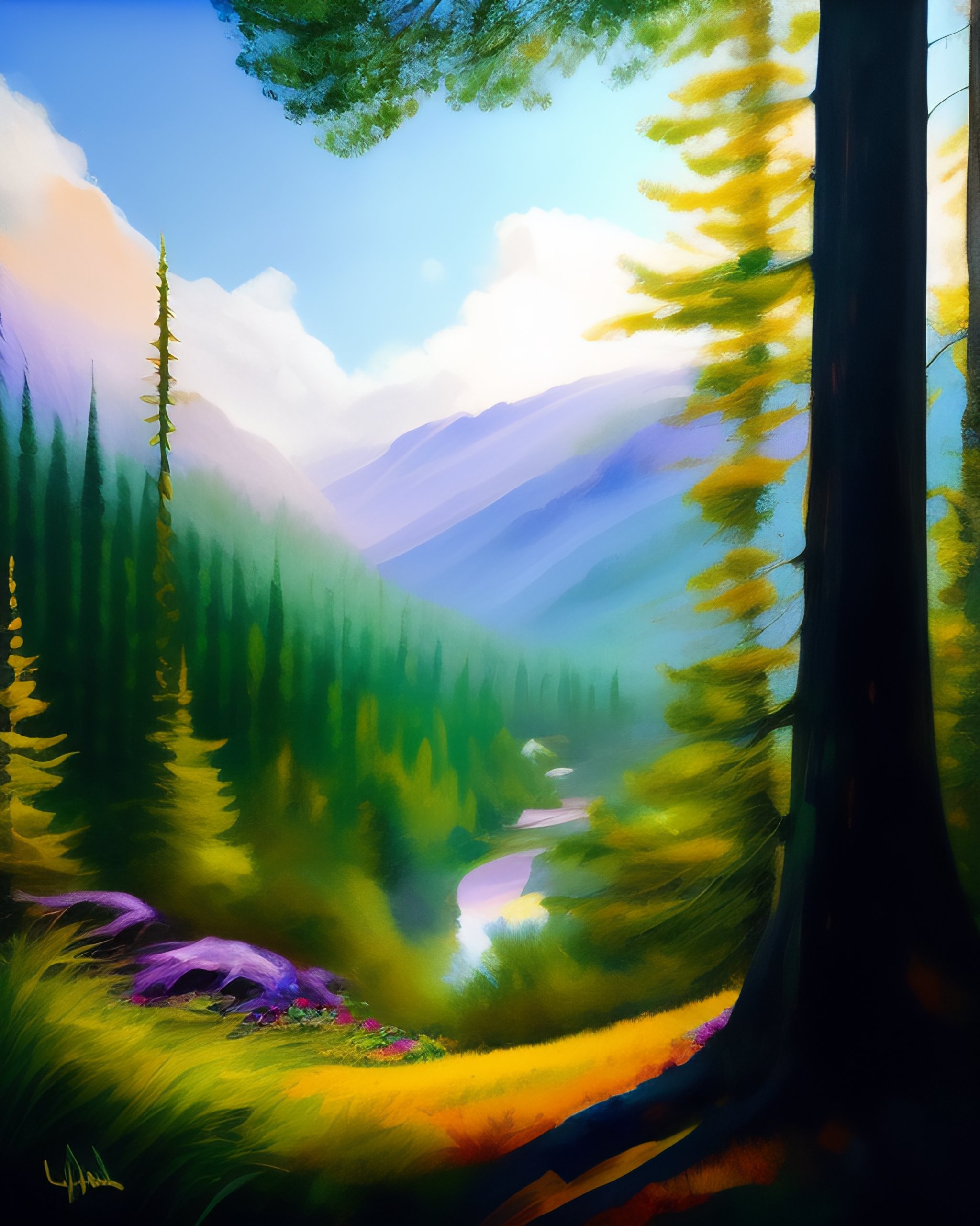 Lexica - Forest abstract art