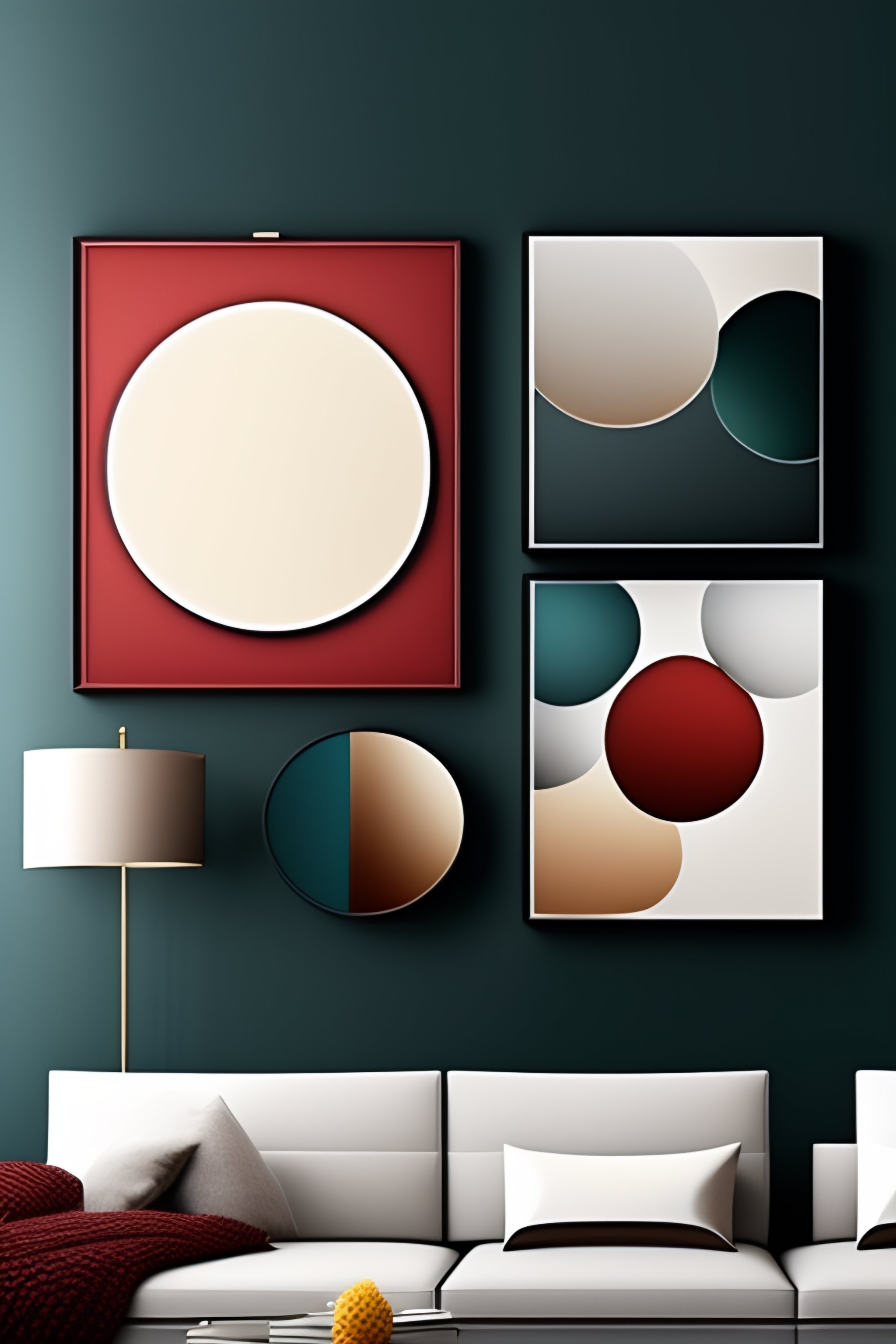Lexica Create design of mid century modern wall art