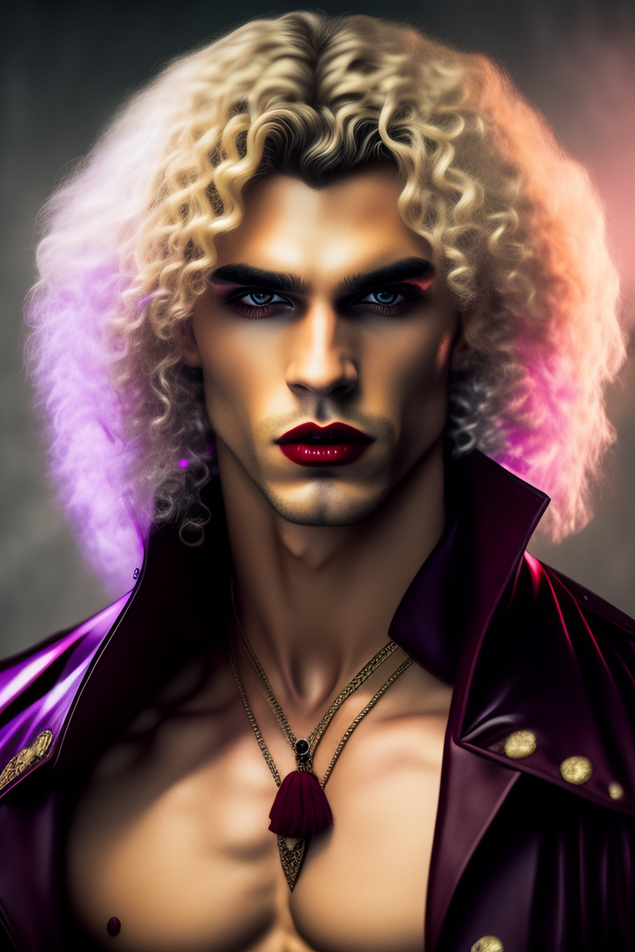 Vampire with curly hair
