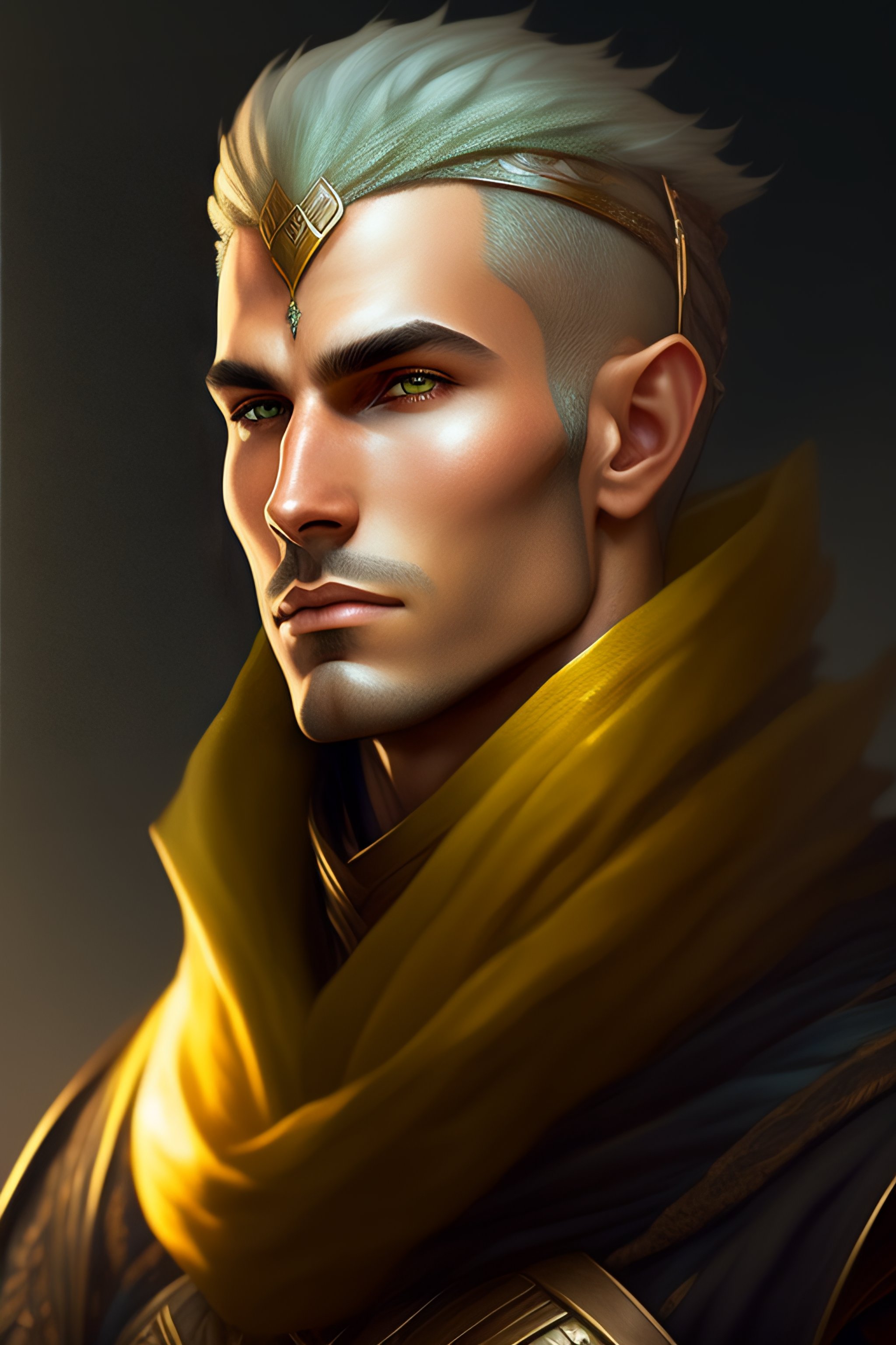 Lexica - Portrait of a beautiful fit young elf male rogue, with fluent ...
