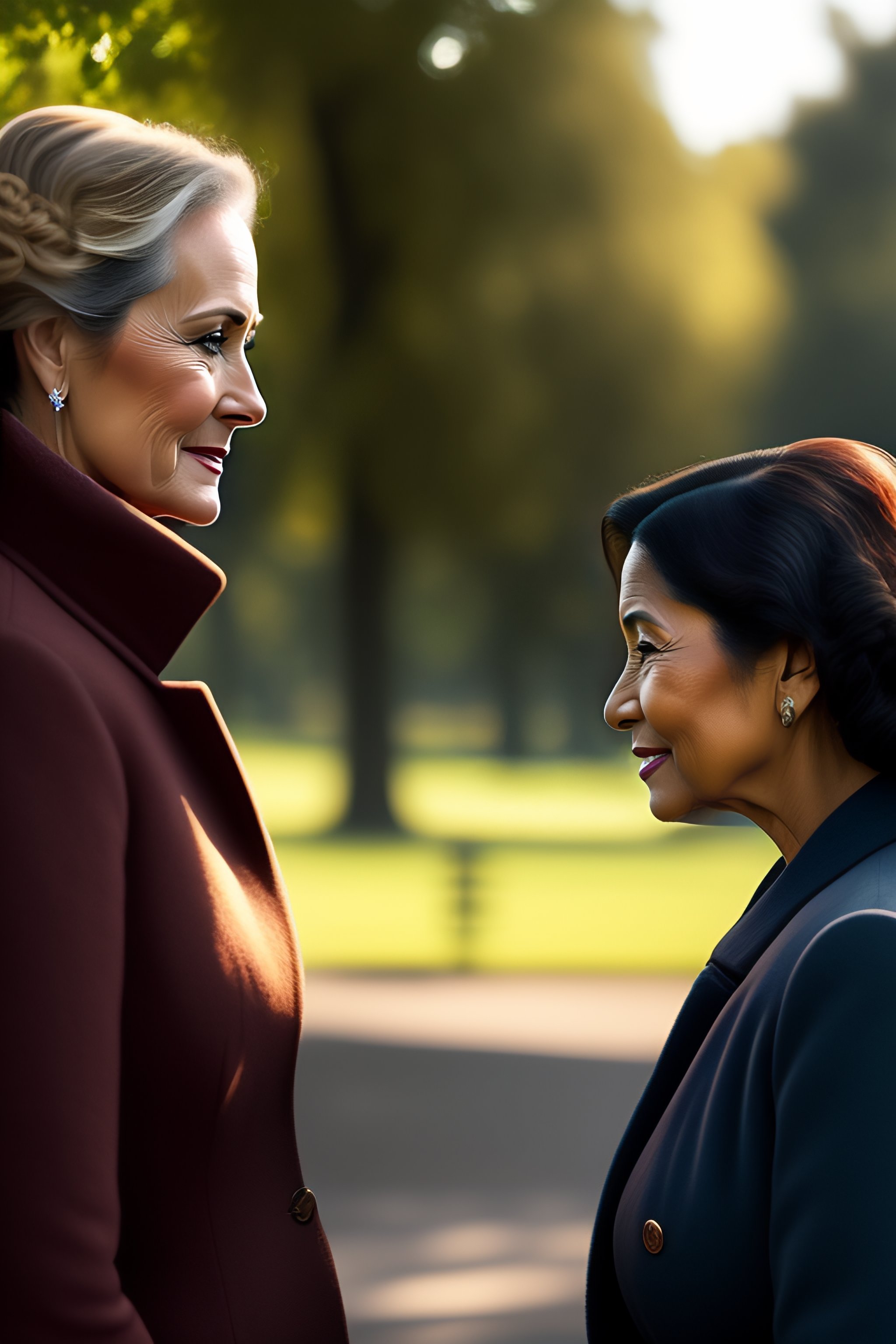 Lexica - Two women talking in the park