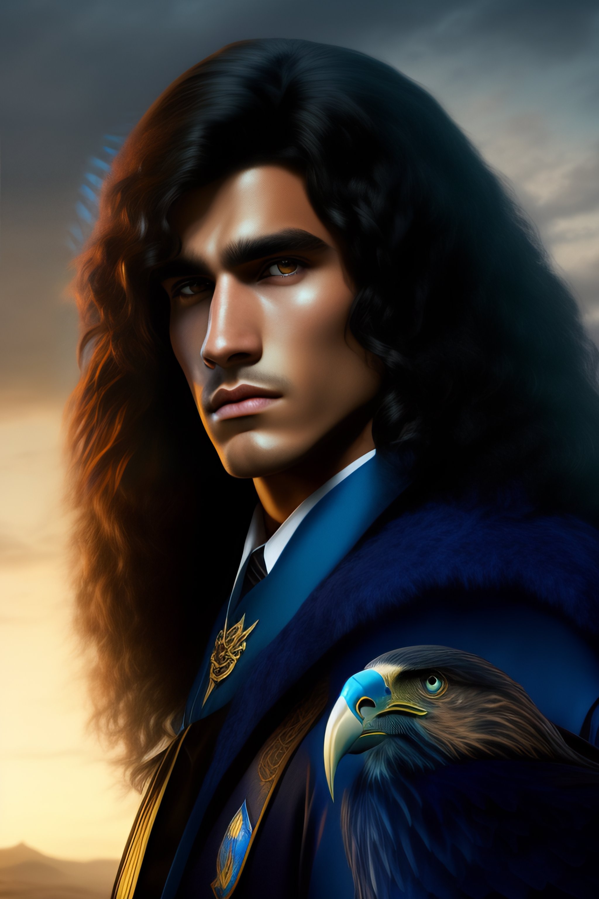 Lexica - Ravenclaw boy, has an eccentric look, dark long hair (like