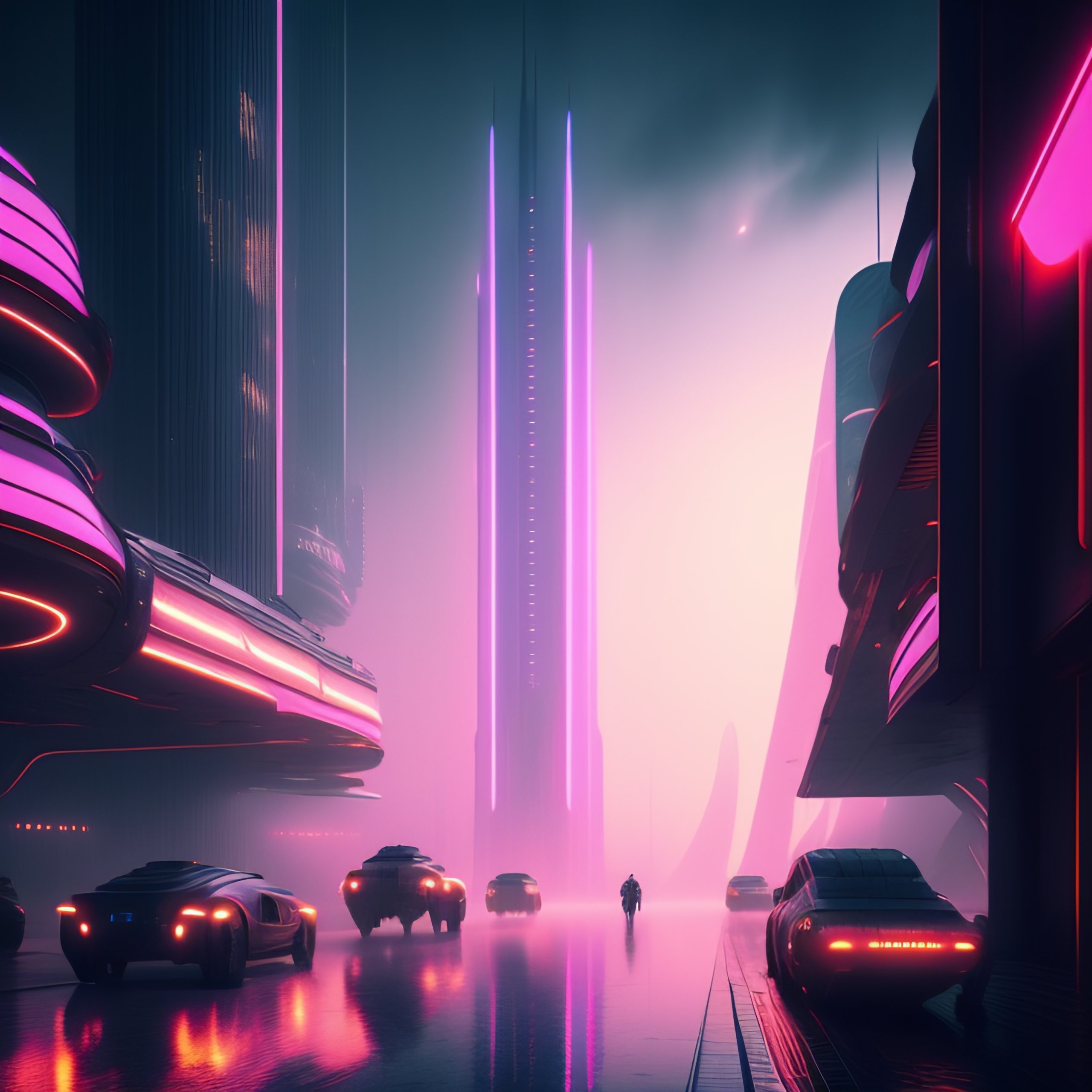 Lexica Futuristic city like blade runner, highly detailed, dirty, dusty and foggy, neutral and