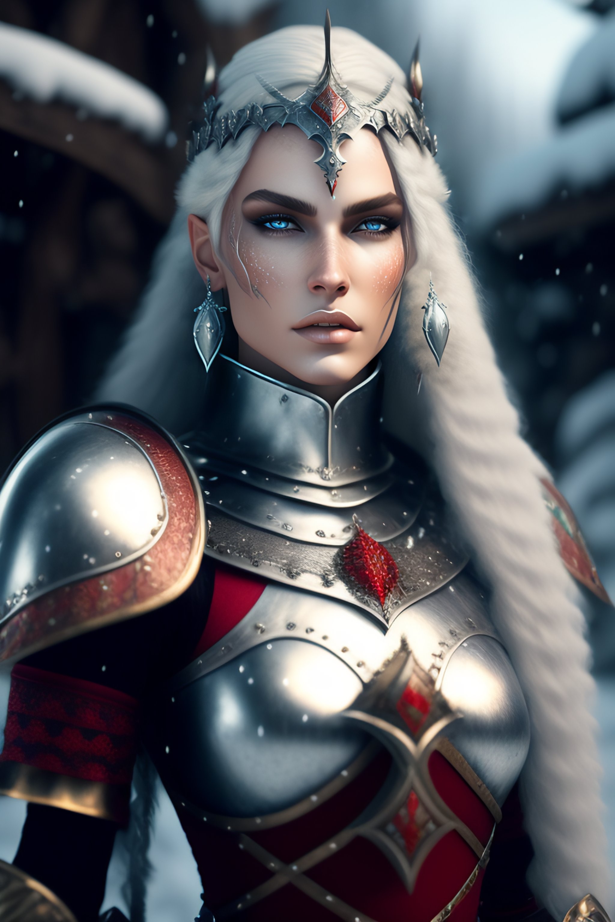 Lexica - Bouticca . full body female medieval fantasy knight. weathered ...