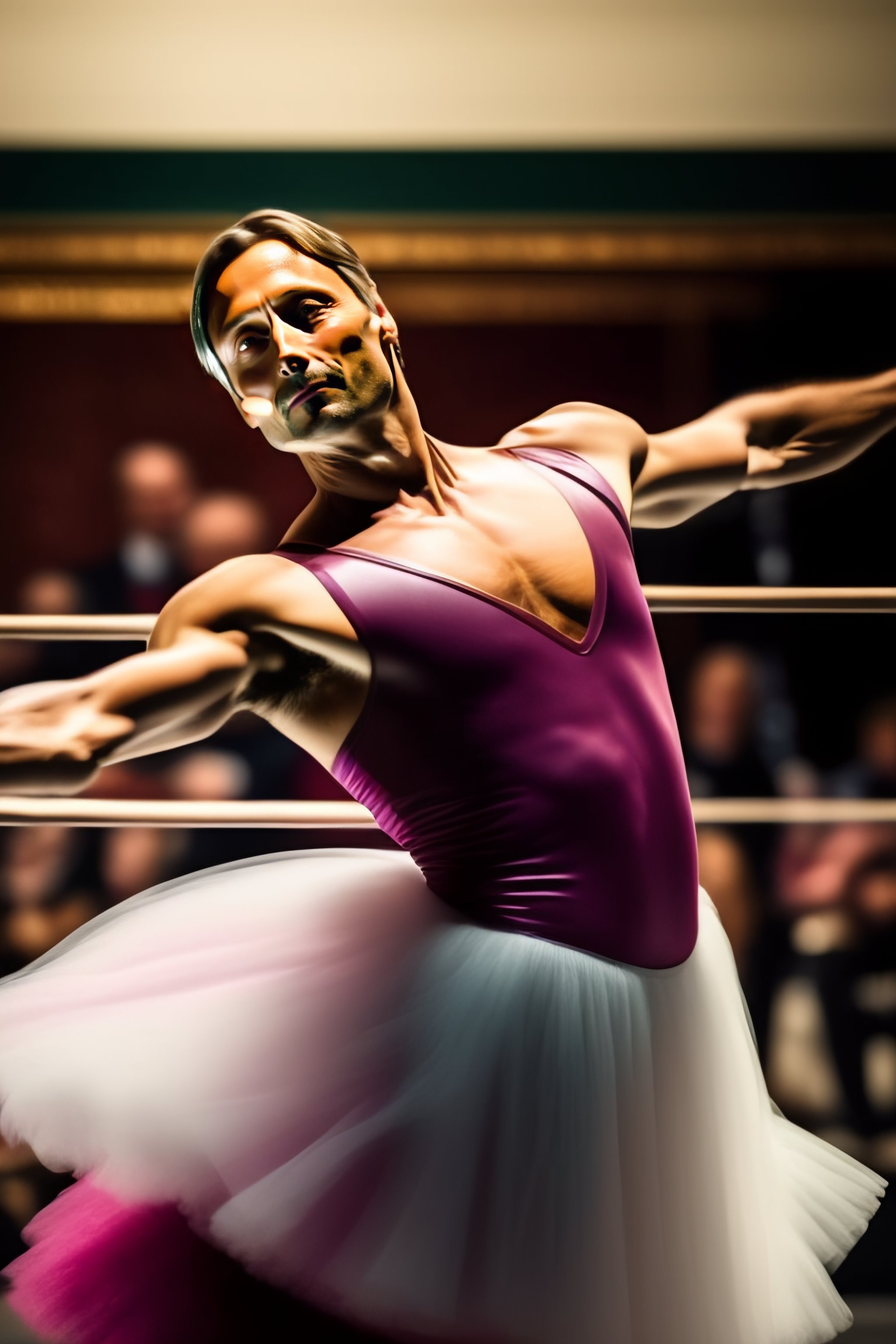 Lexica - Mads mikkelsen dancing ballet in a tutu in the winter