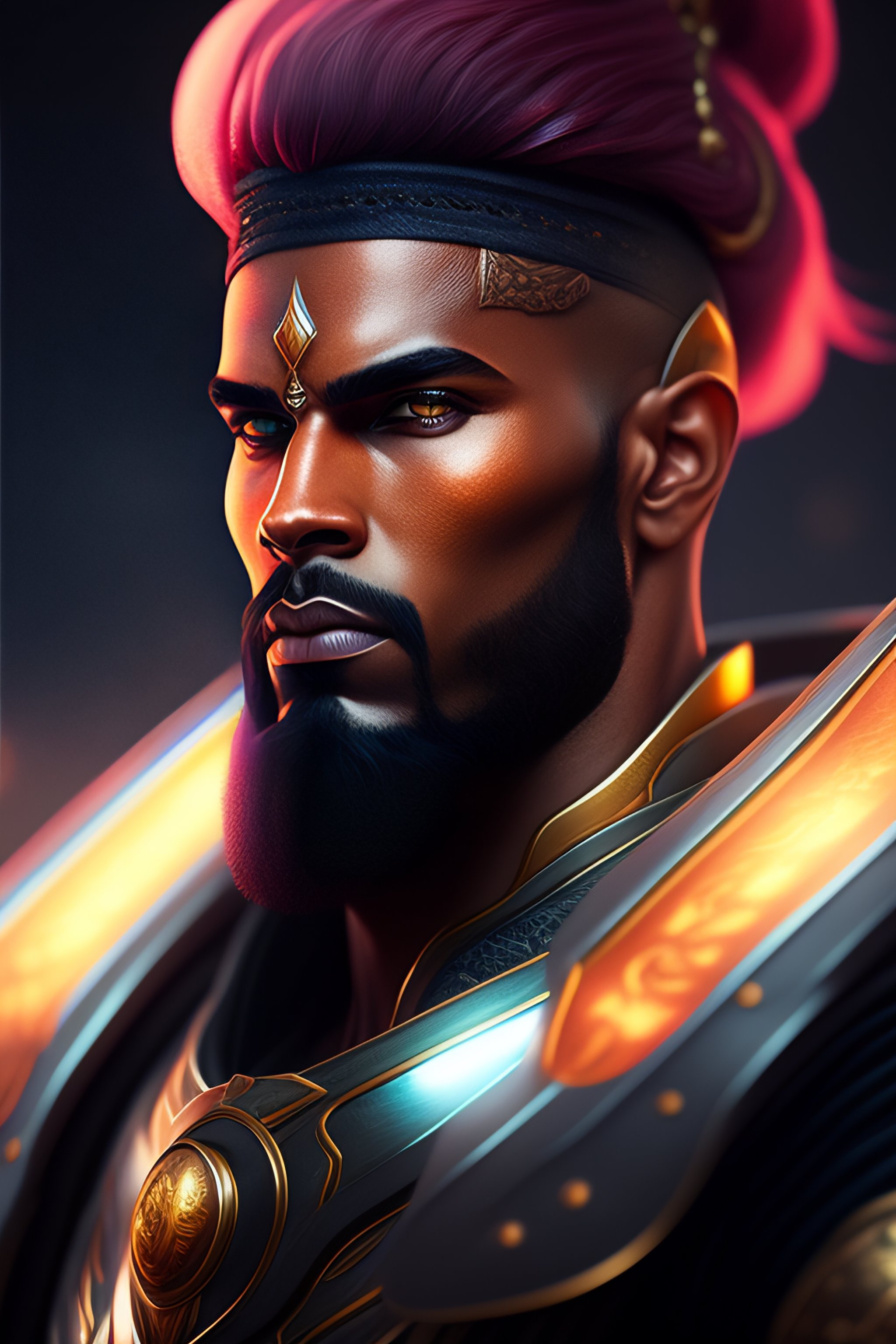 Lexica - Portrait of a Rama, fantasy, front light, muscular, artstation ...