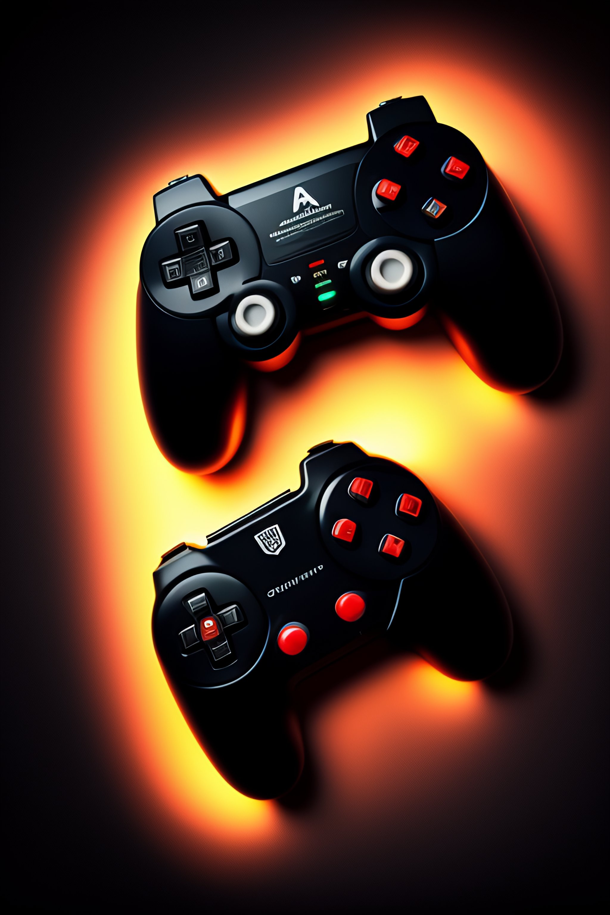 Lexica - Game controller on black background with title Robot Games.